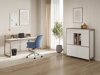 Skrivebord Fermaru 115 (Hvid + Egetræ)