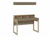 Skrivebord Fermaru 115 (Støvet grøn + Egetræ)