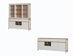Meubelset Fermaru 114 (Wit + Eiken)