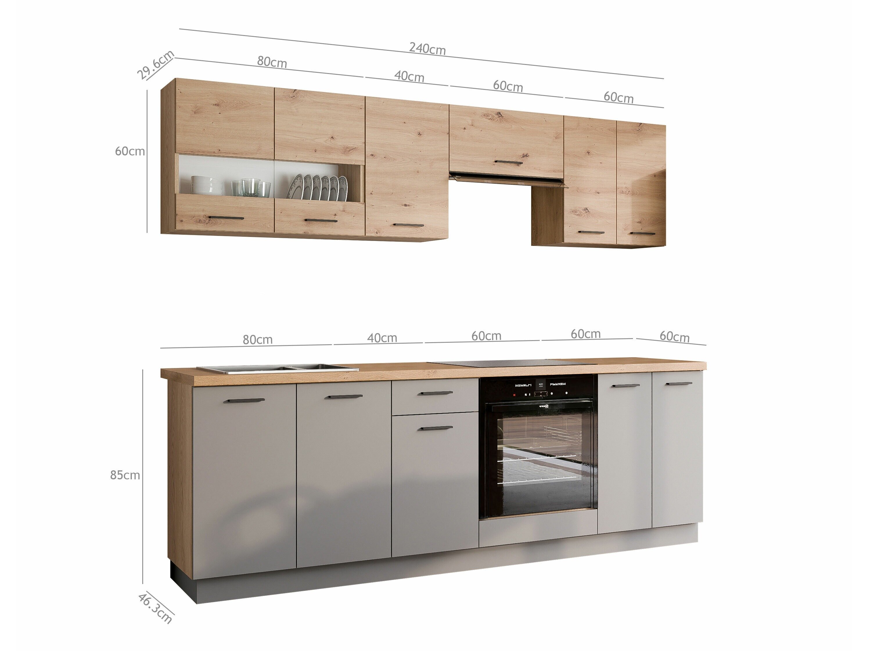 Modulaire keukenset Ati Grey Artisan 100