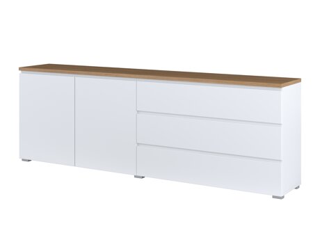 Kommode Baletu 107 (Hvid + Egetræ)