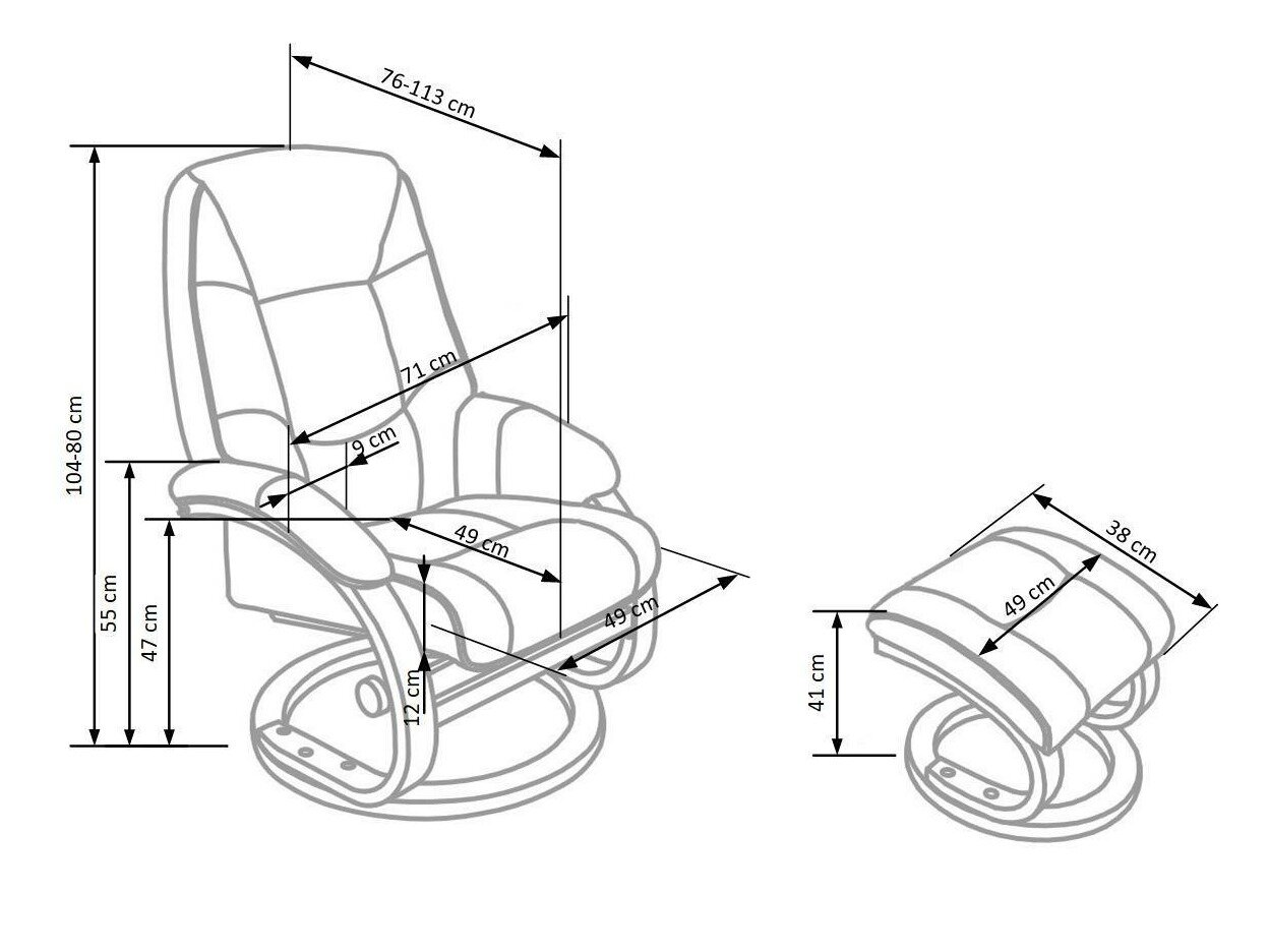 Relaxfauteuil Houston 573 (Zwart)