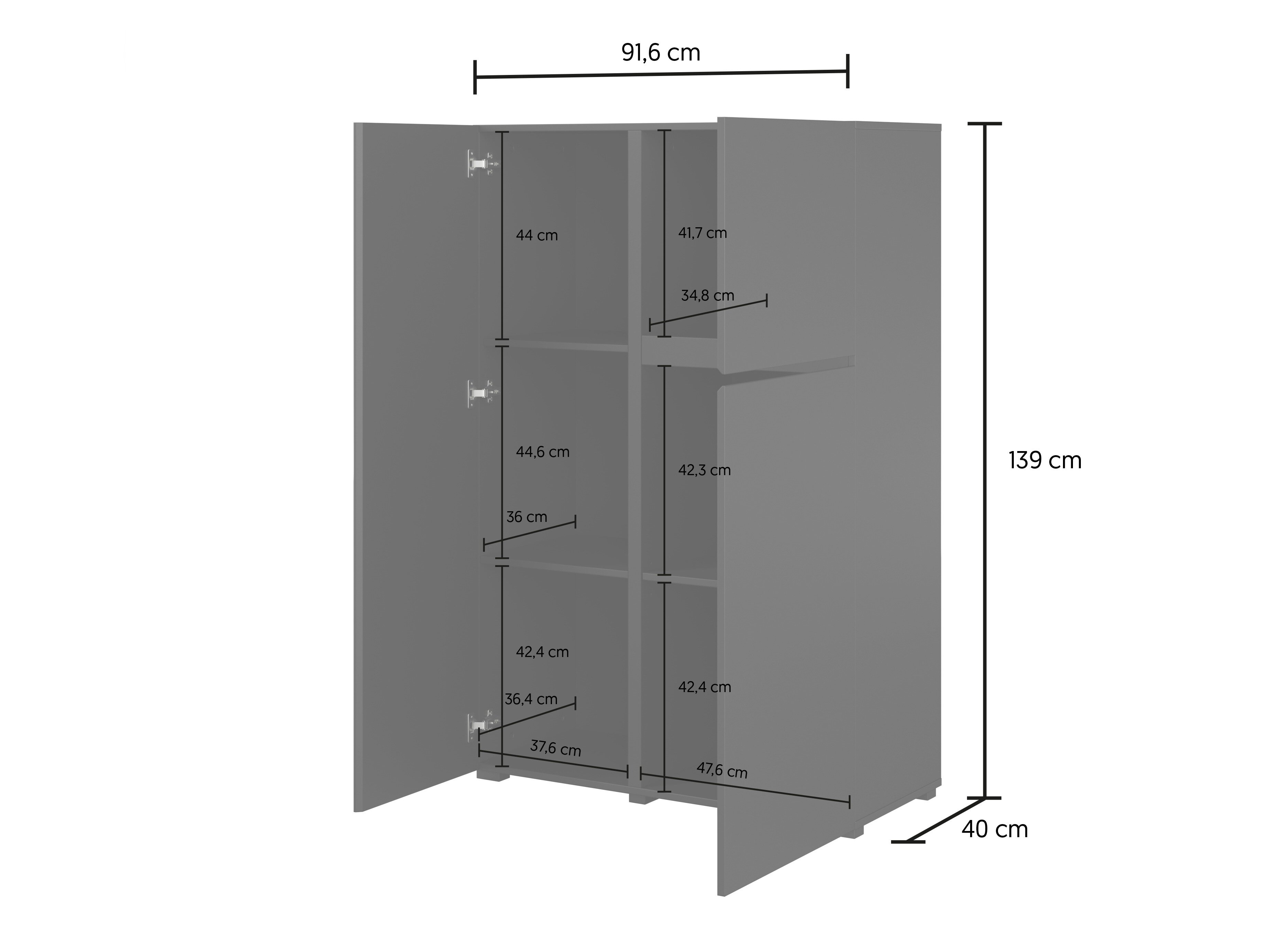 Reol Elbleve 102 (Hvid)