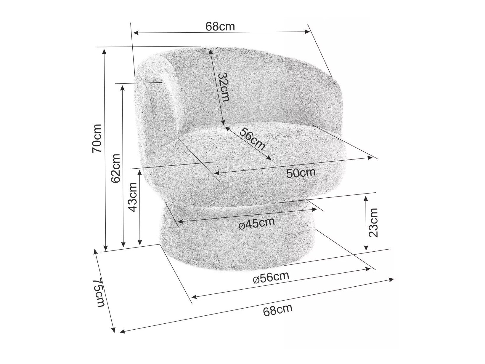 Lænestol Detroit 919 (Grå)