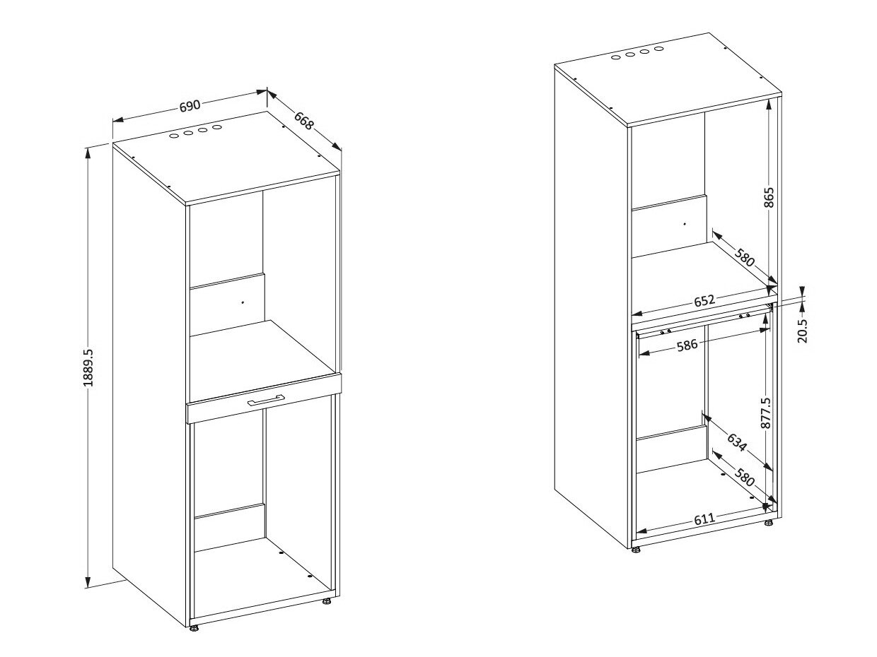 Reol til badeværelse Novdele 103 (Valnød)