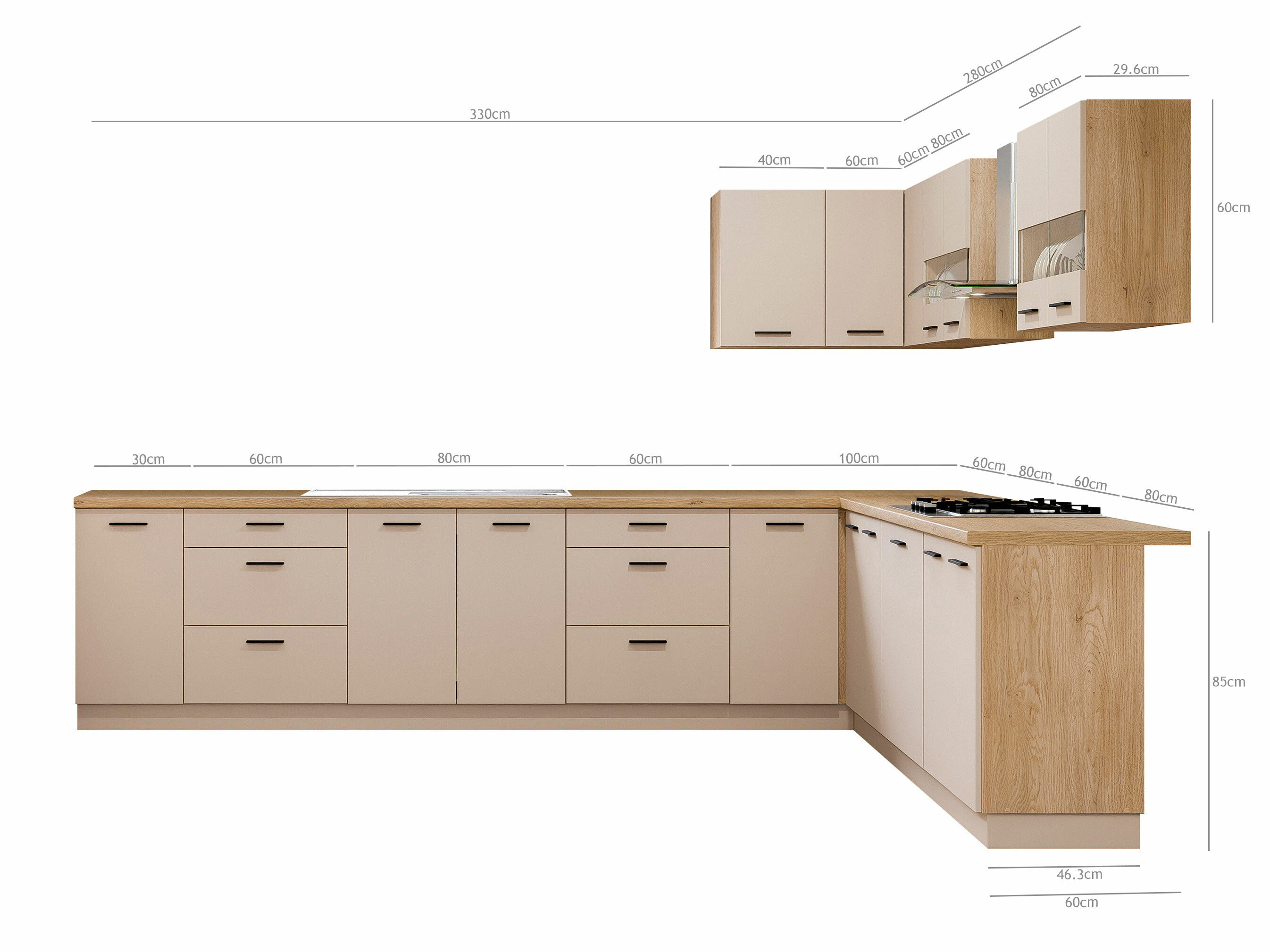 Modulaire keukenset Ati Cashmere 135