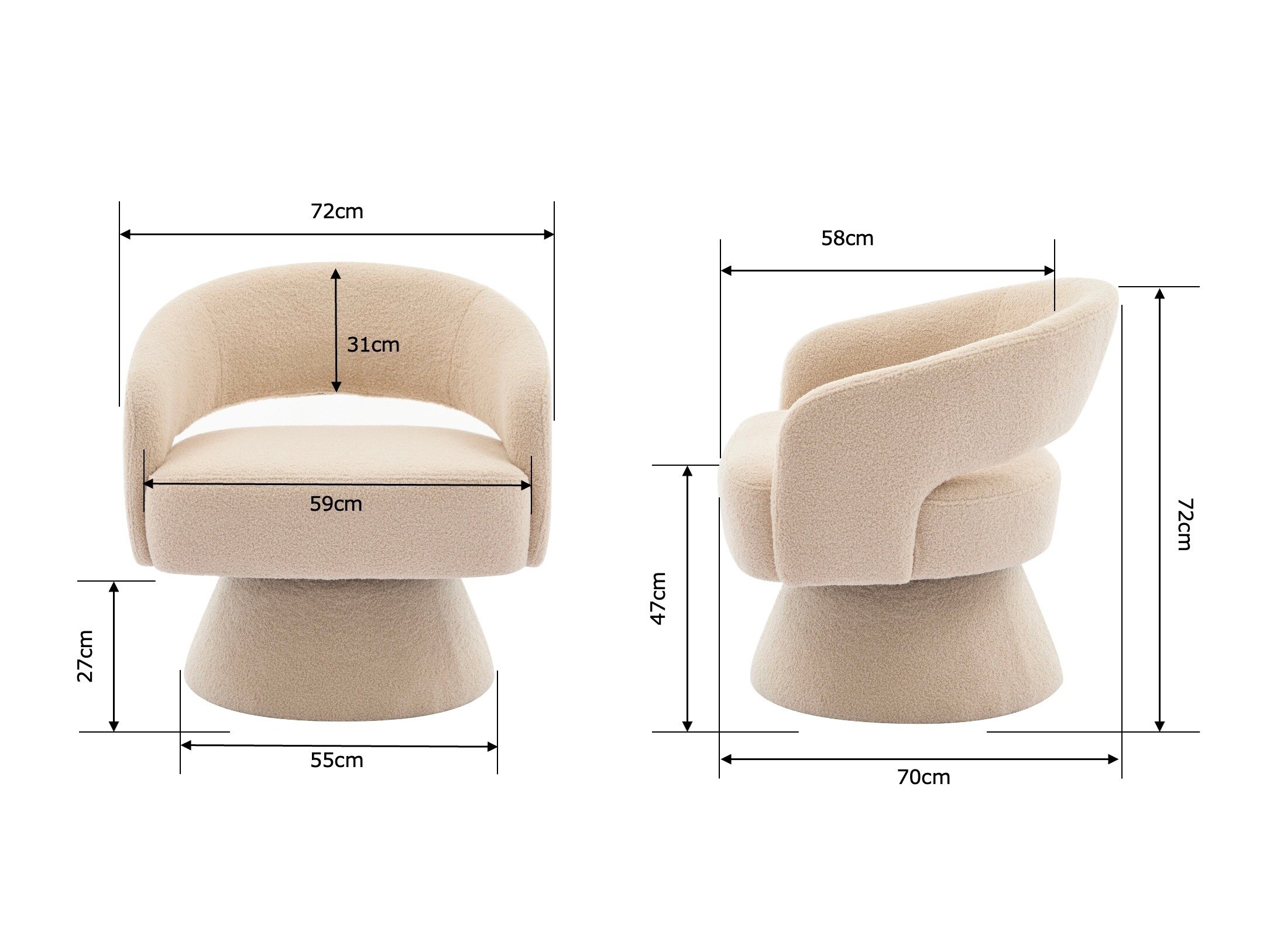 Lænestol Comfivo 475 (Beige)