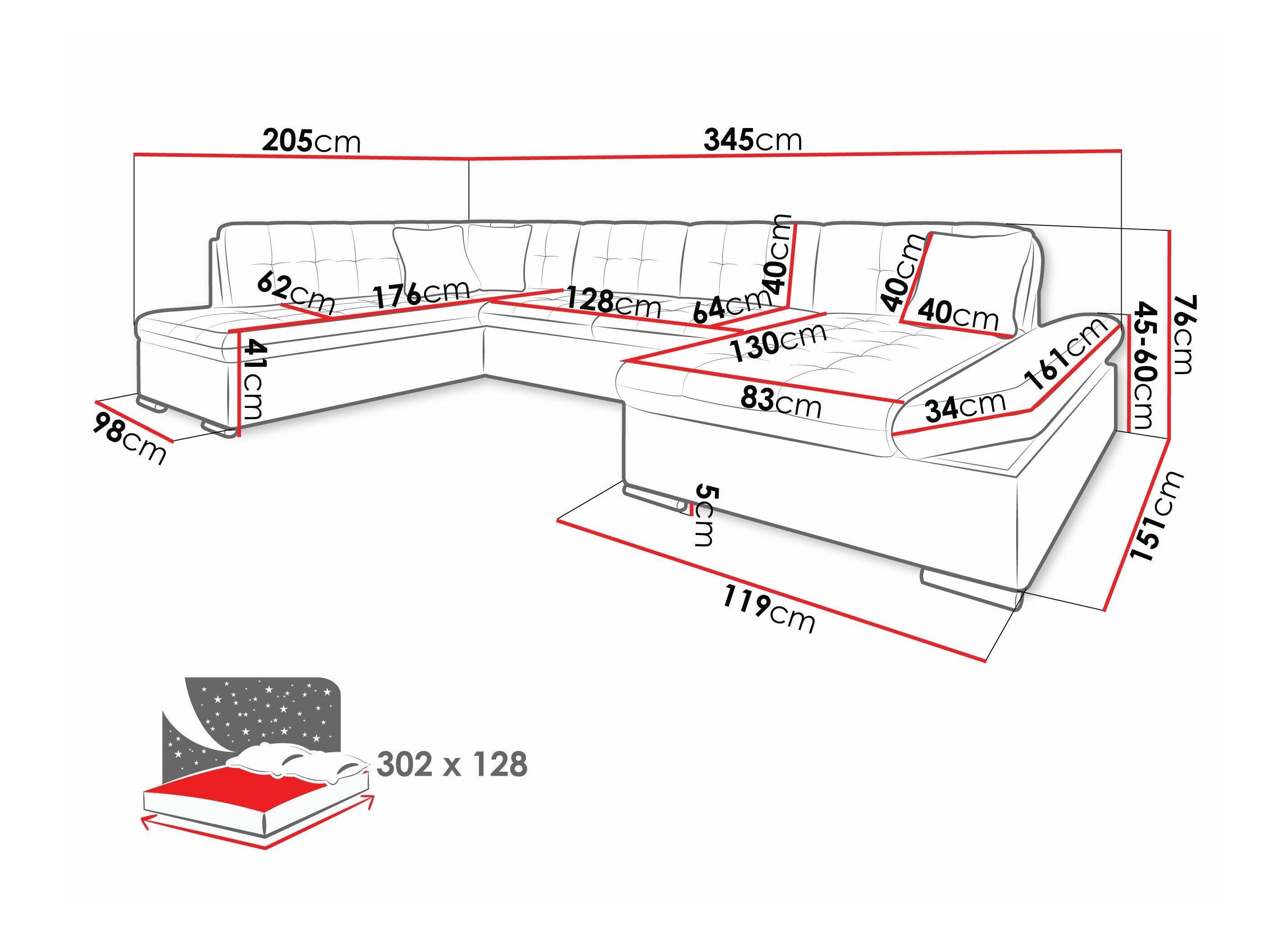 Hjørnesofa Comfivo 149 (Soft 011 + Lux 06 + Lux 05)