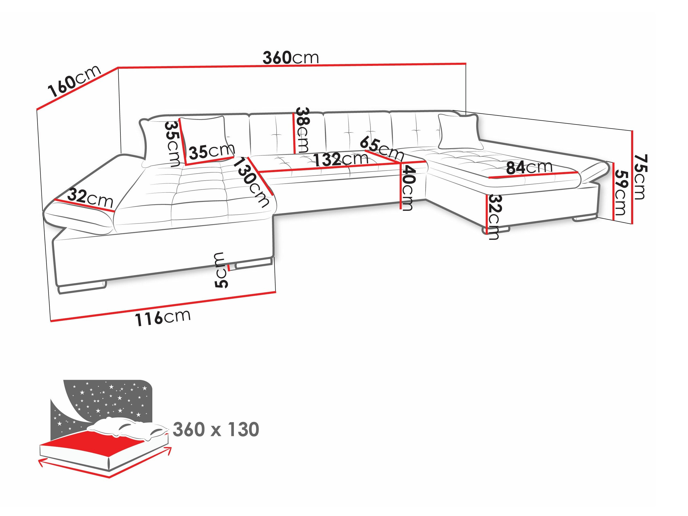 Hjørnesofa Comfivo Ficus I (Lux 05 + Lux 06)