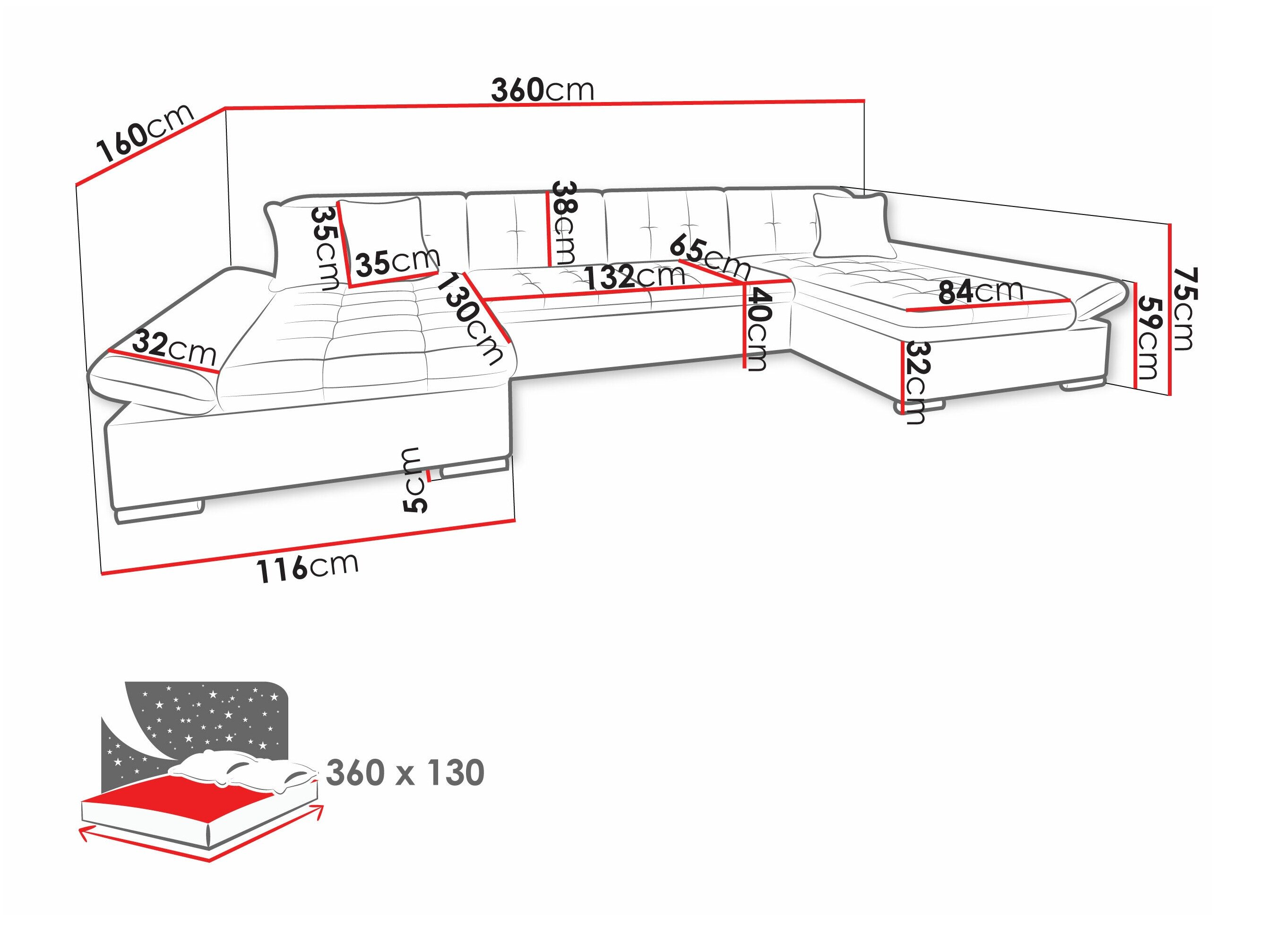 Hjørnesofa Comfivo Ficus I (Soft 011 + Lux 05 + Lux 06)