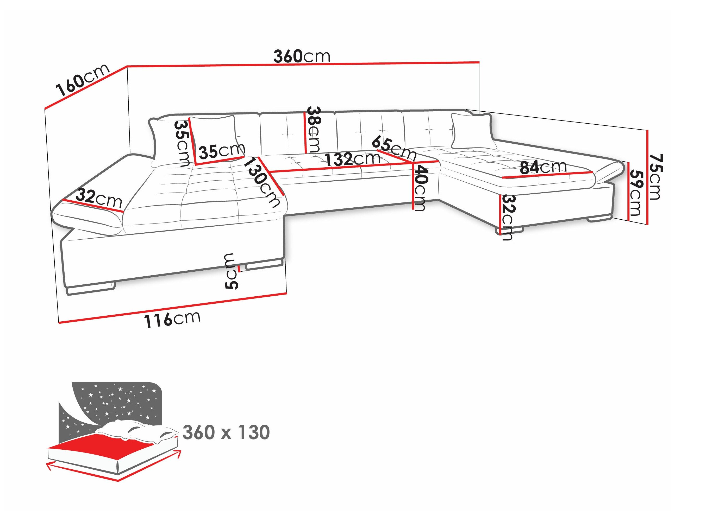 Hjørnesofa Comfivo Ficus I (Soft 017 + Lux 05 + Lux 06)