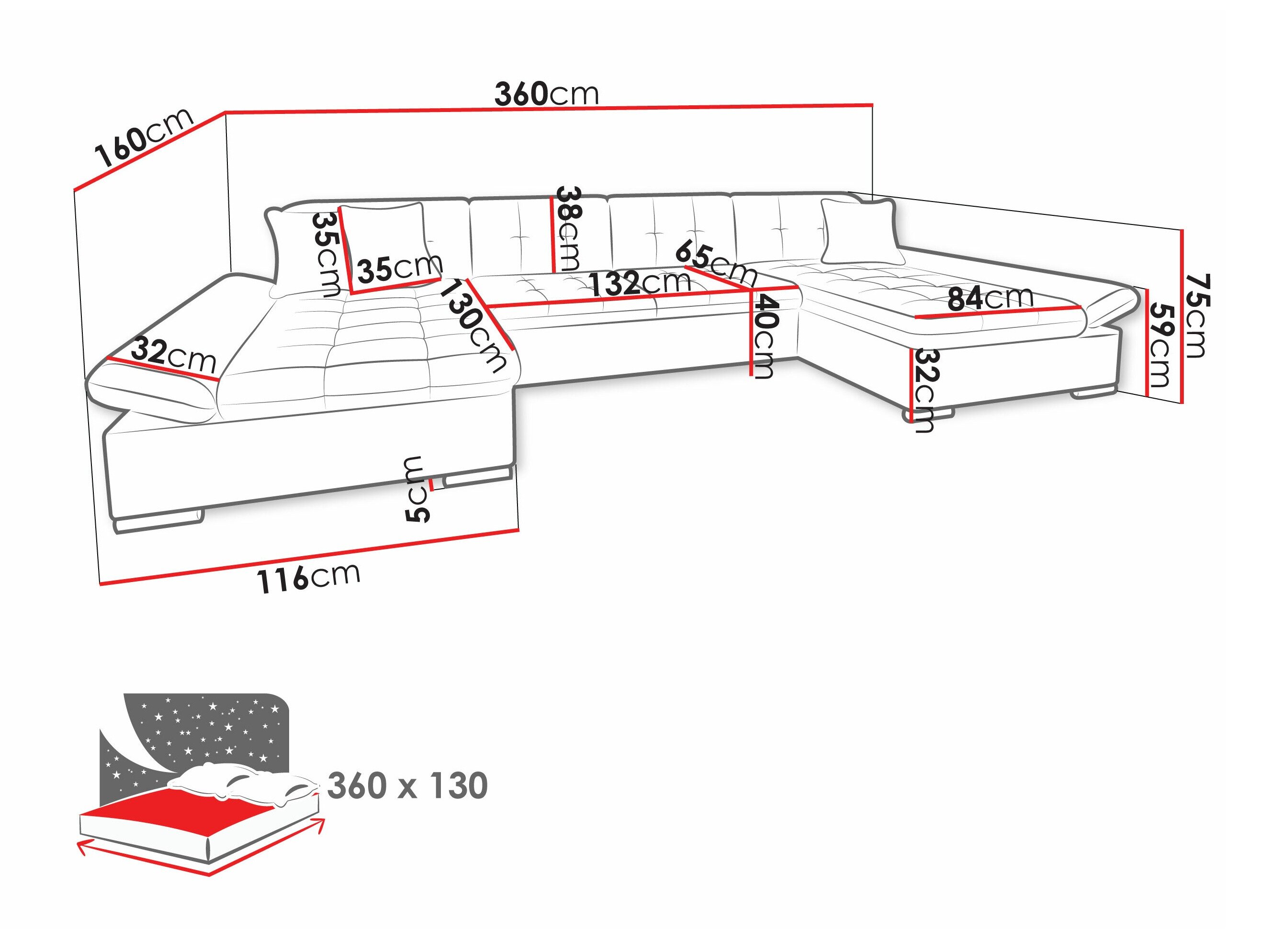 Hjørnesofa Comfivo Ficus II (Magni 206.02)