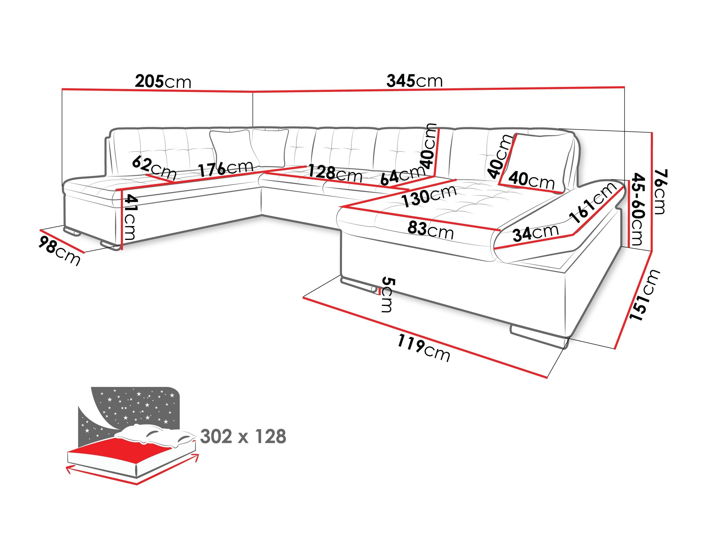 Hjørnesofa Comfivo Tilia (Lux 03)