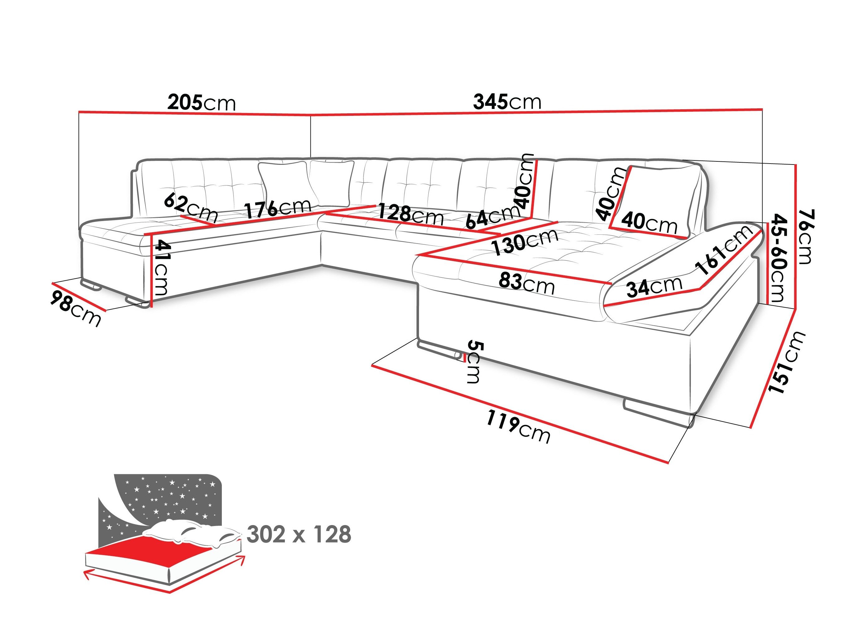 Hjørnesofa Comfivo Tilia (Lux 03)