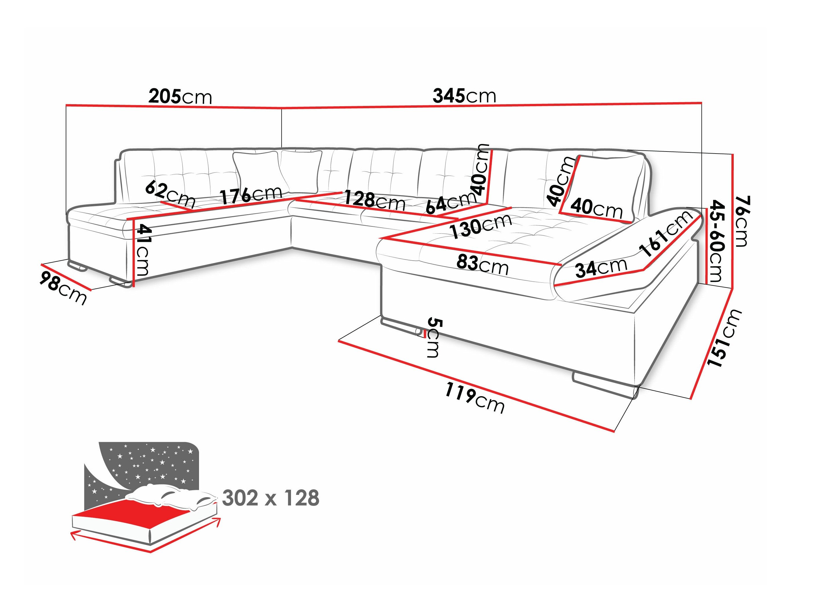 Hjørnesofa Comfivo Tilia (Lux 06 + Lux 05)