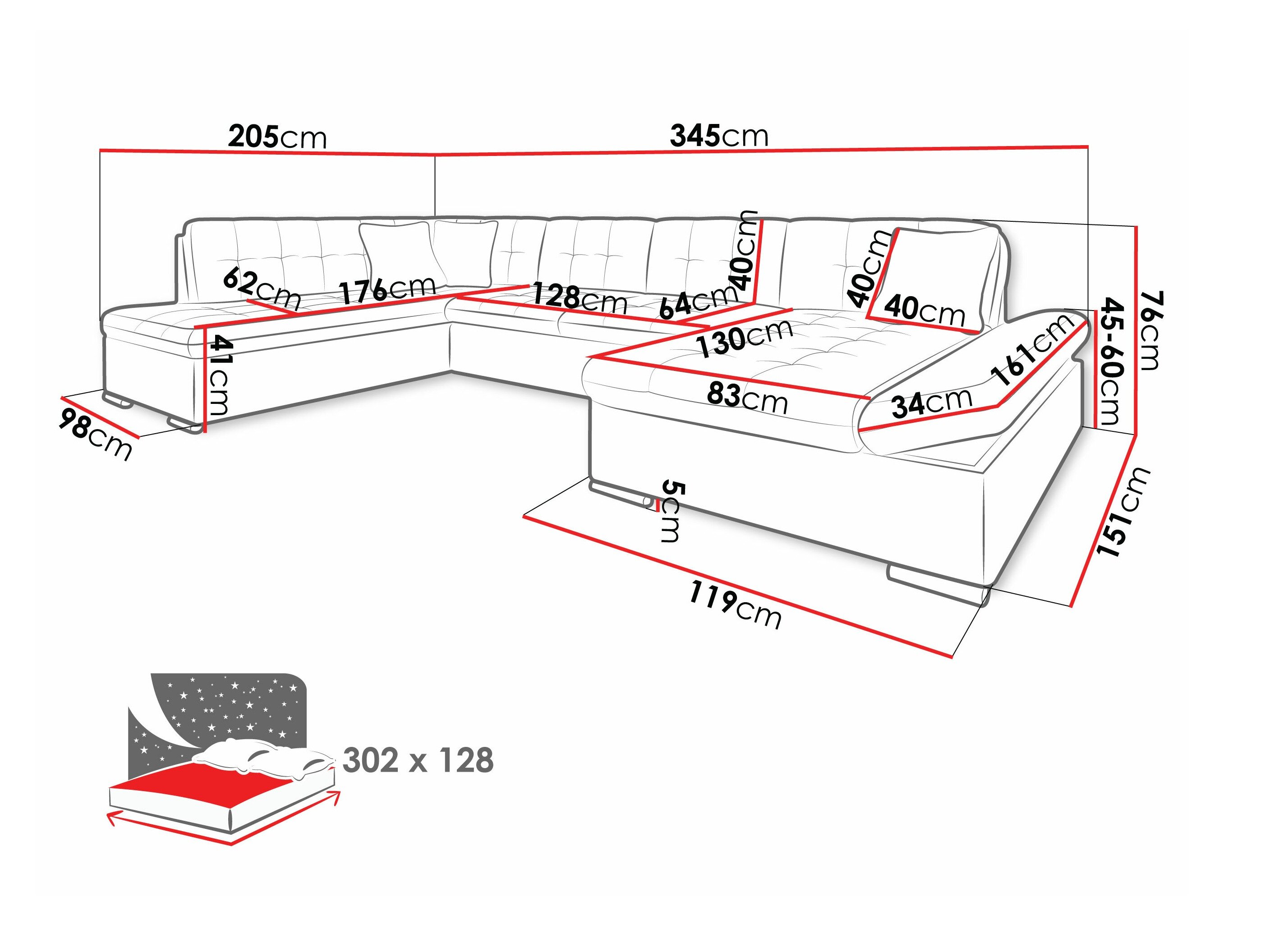 Hjørnesofa Comfivo Tilia (Manila 16 + Manila 18)