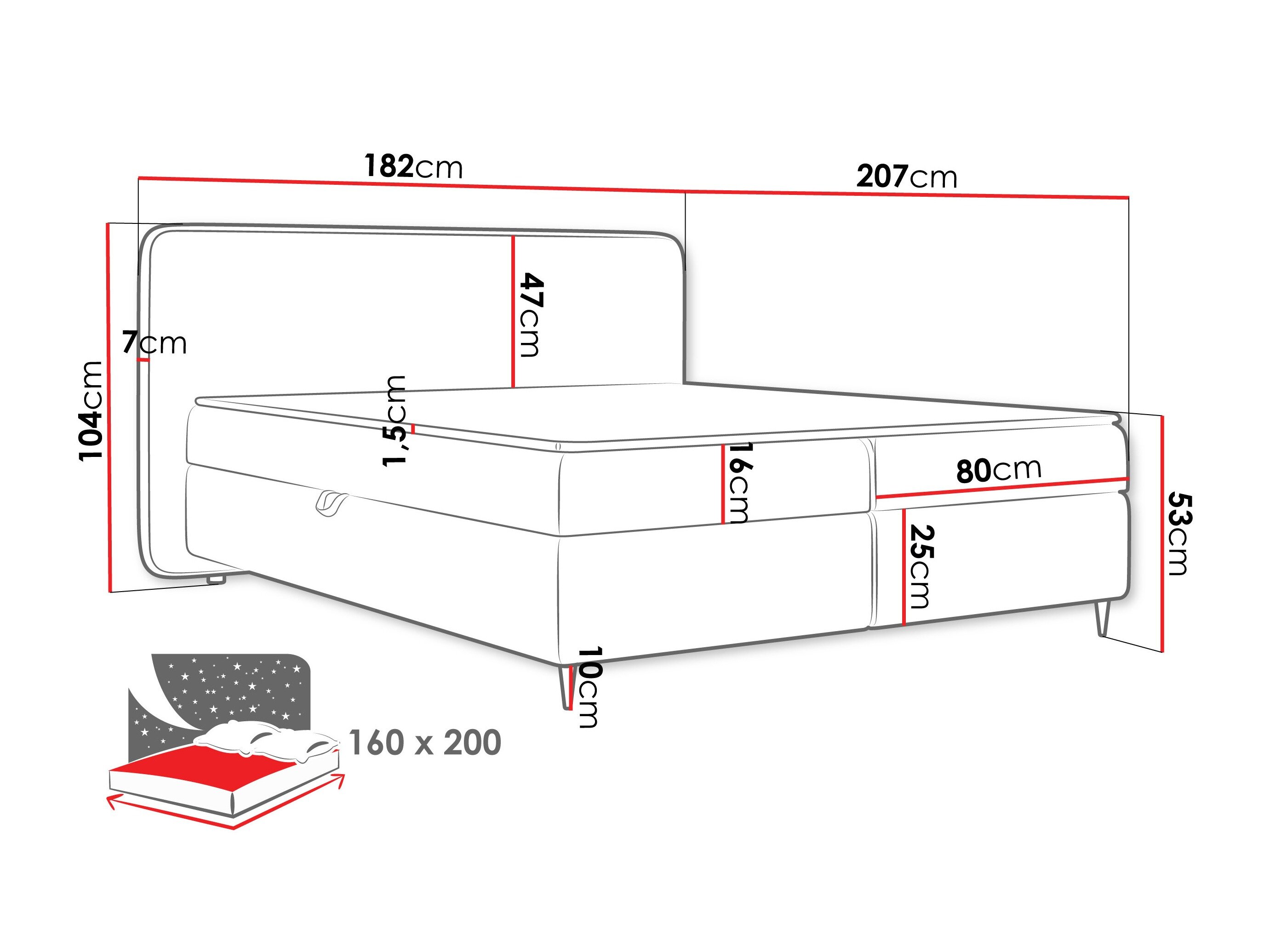 Boxspring Stonecrest 108 (Taro 01)