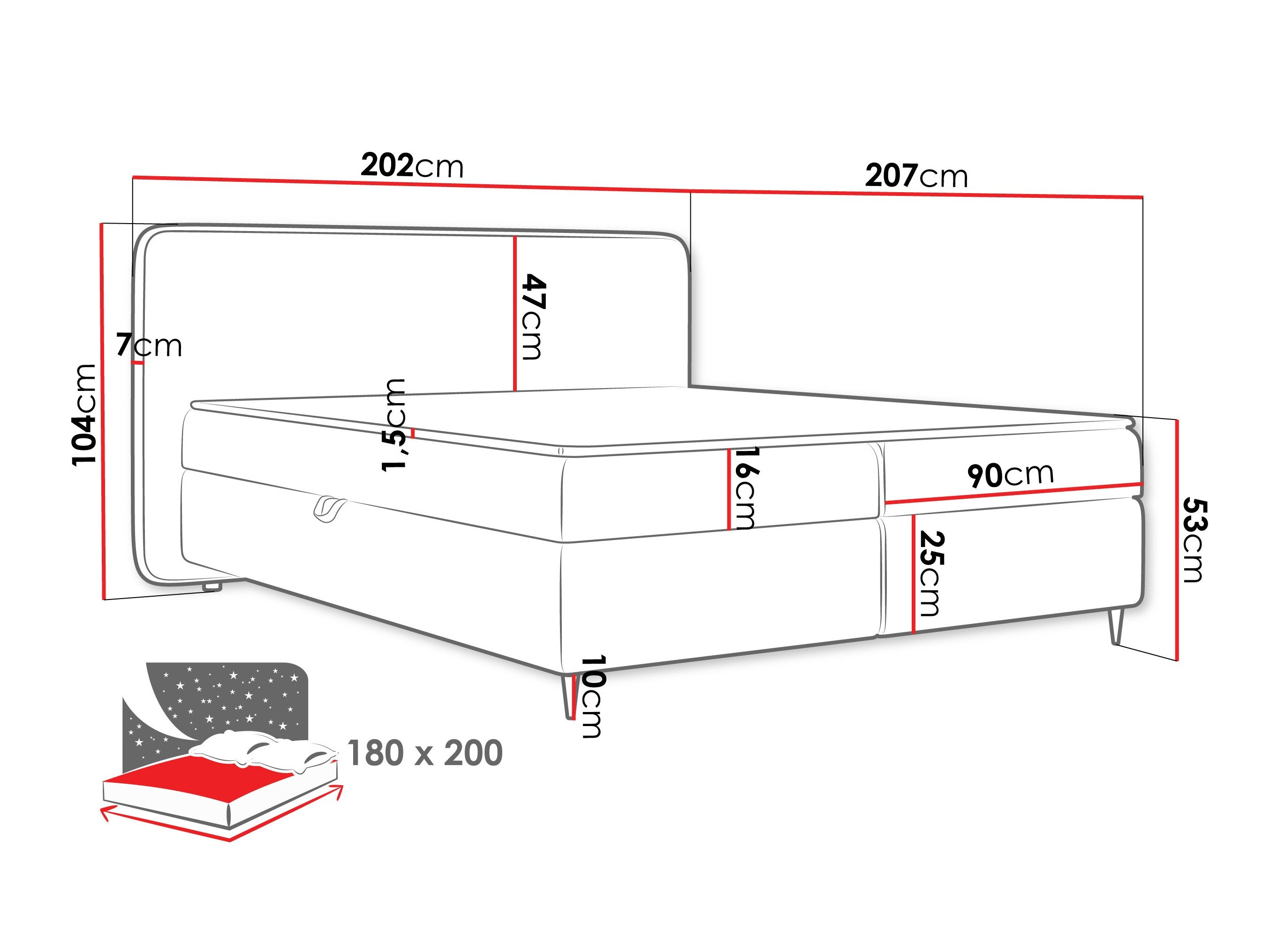 Boxspring Stonecrest 108 (Taro 01)