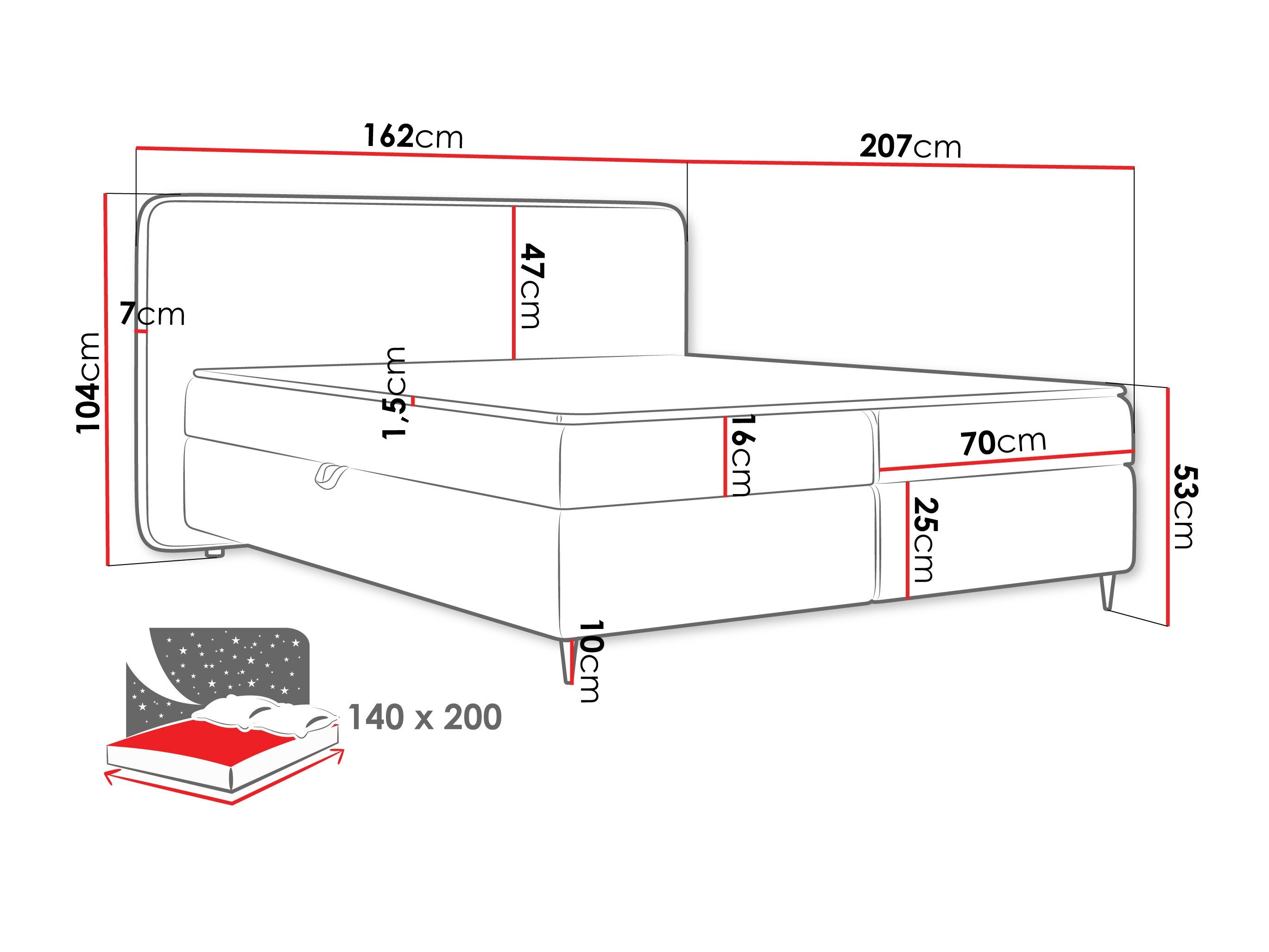 Boxspring Stonecrest 108 (Taro 05)