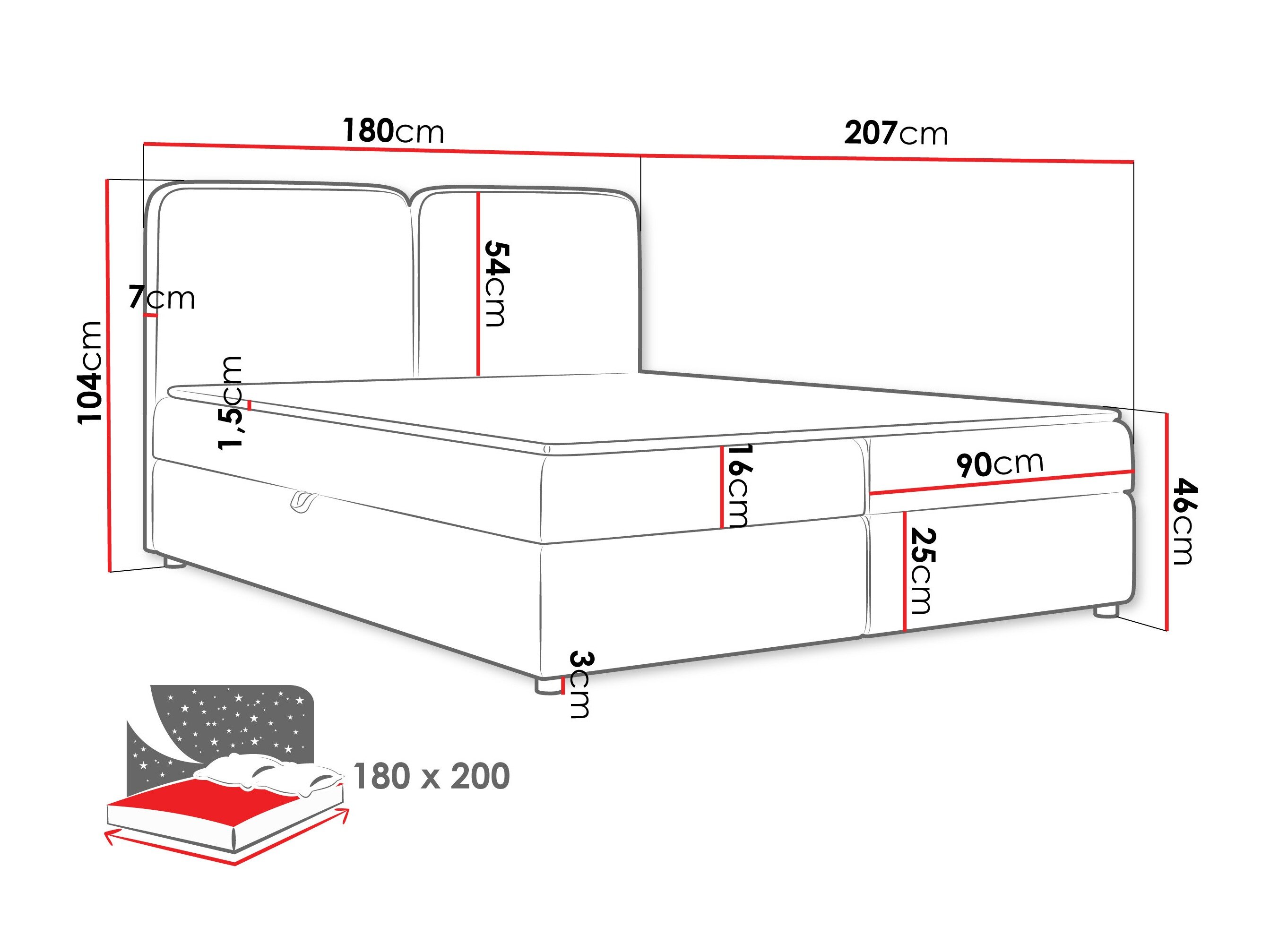 Boxspring Stonecrest 109 (Taro 01)