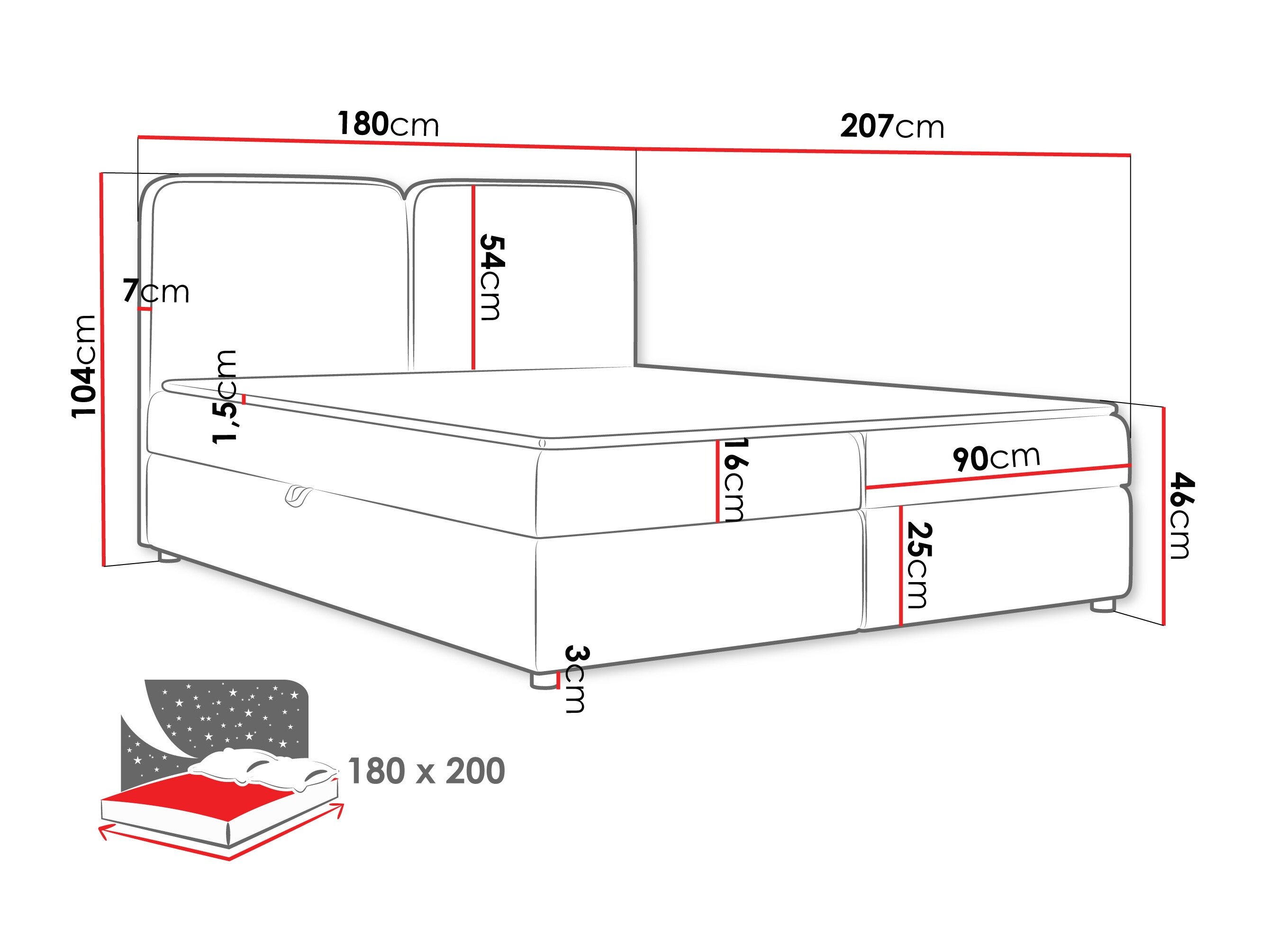 Континентално легло Stonecrest 109 (Taro 05)