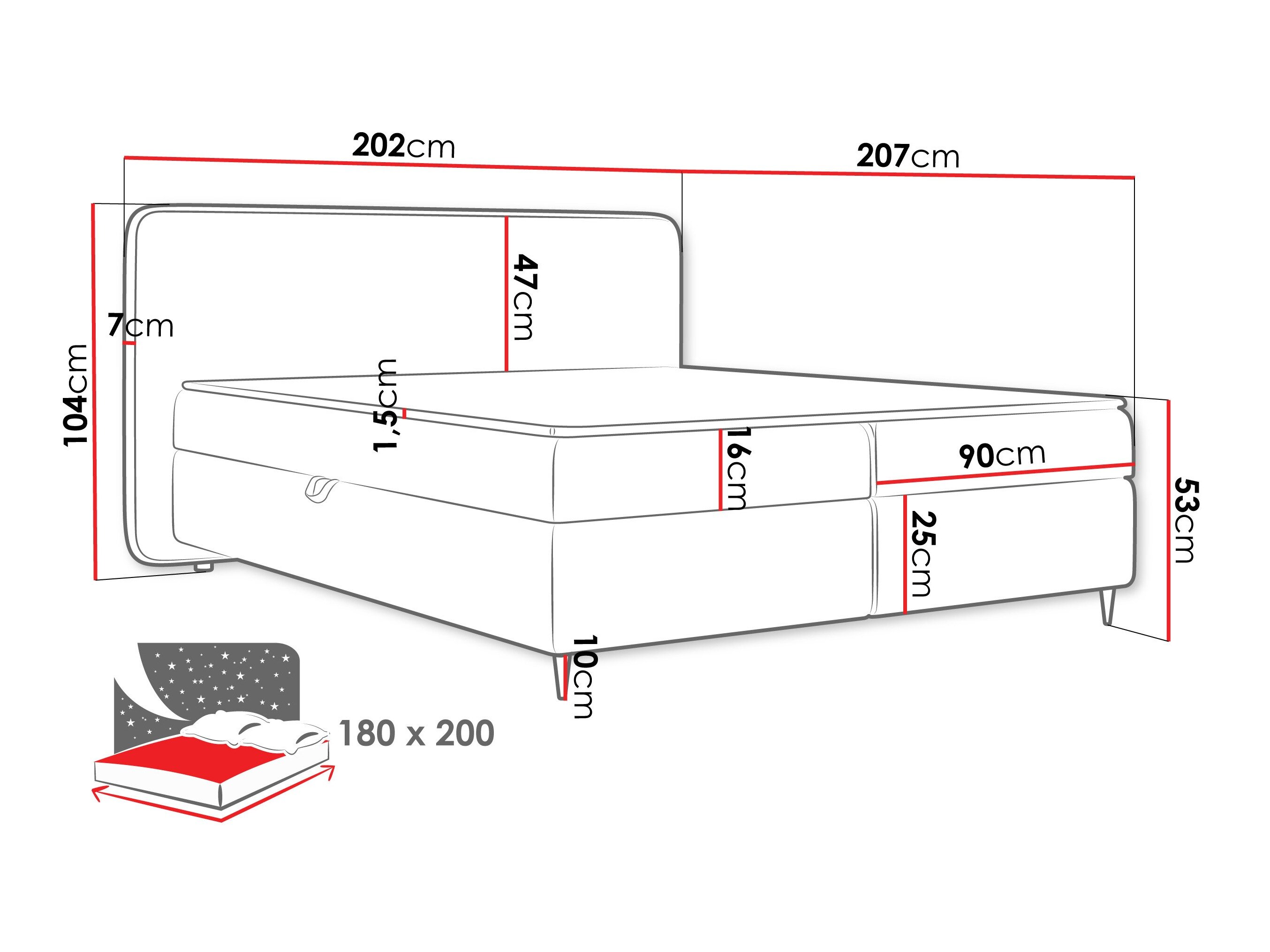 Boxspring Stonecrest 108 (Taro 05)