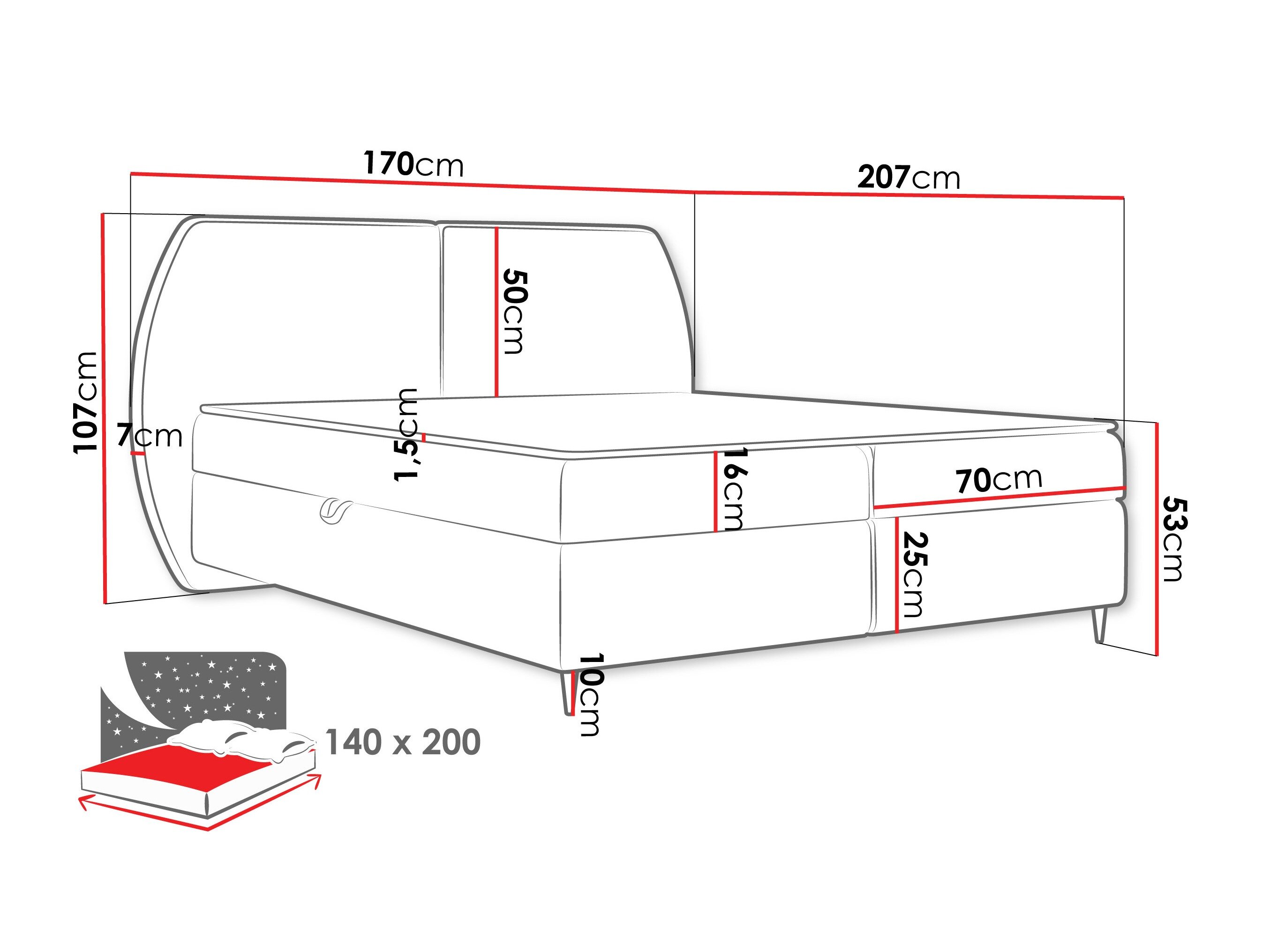 Boxspring Stonecrest 110 (Wave 01)