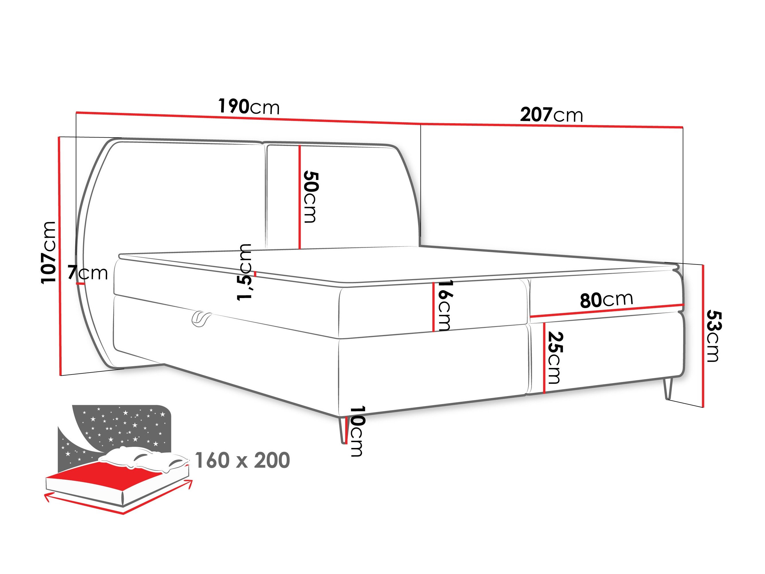 Boxspring Stonecrest 110 (Wave 01)