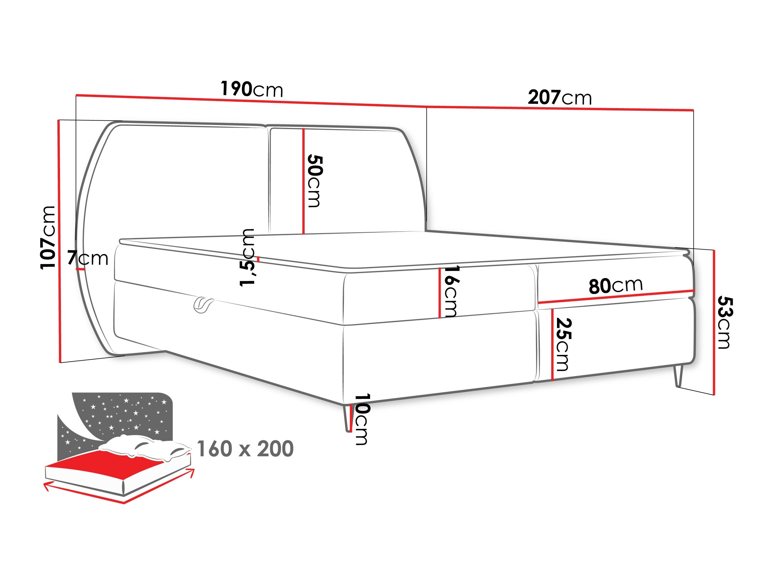 Boxspring Stonecrest 110 (Wave 04)