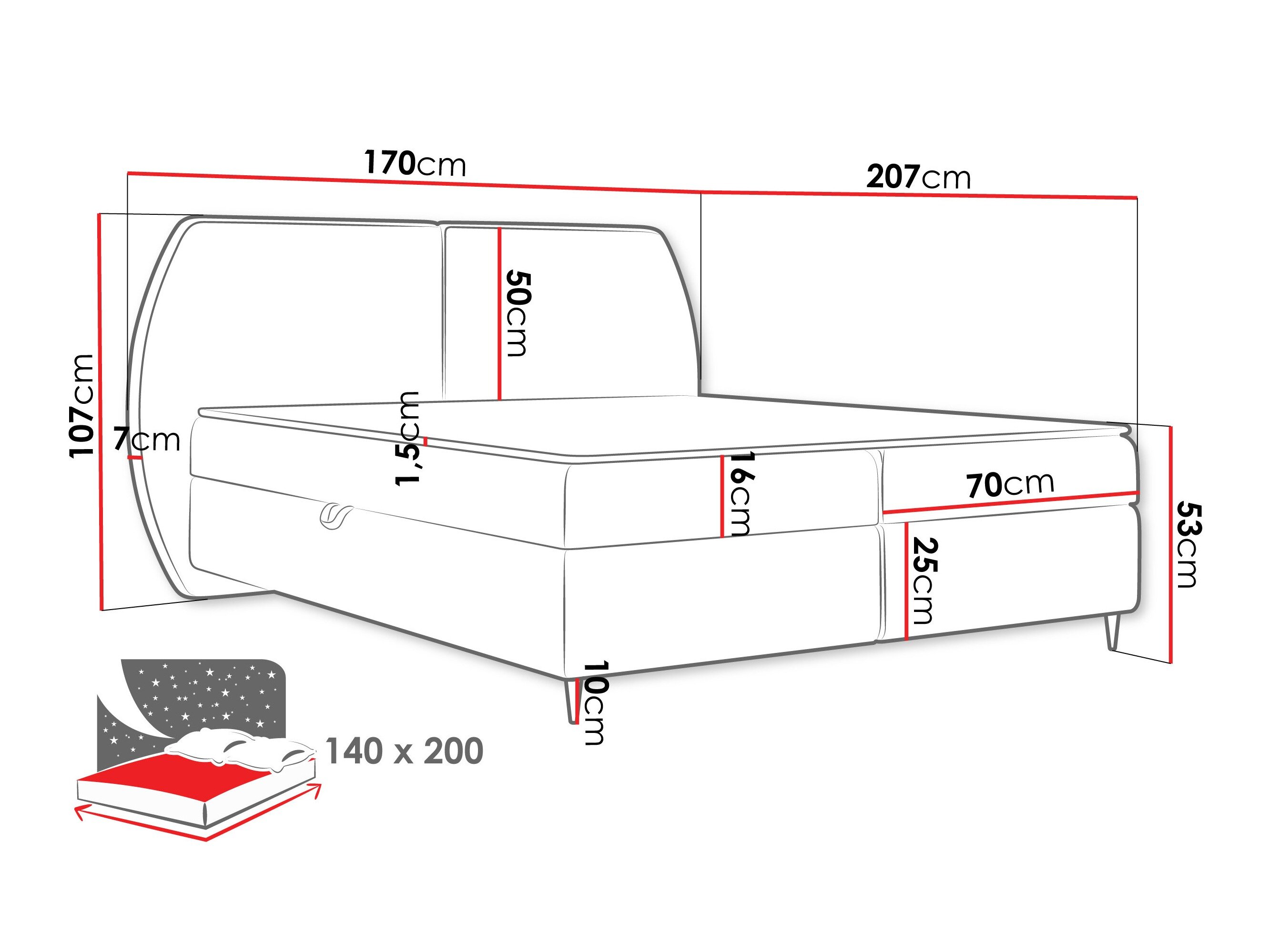 Boxspring Stonecrest 110 (Wave 05)