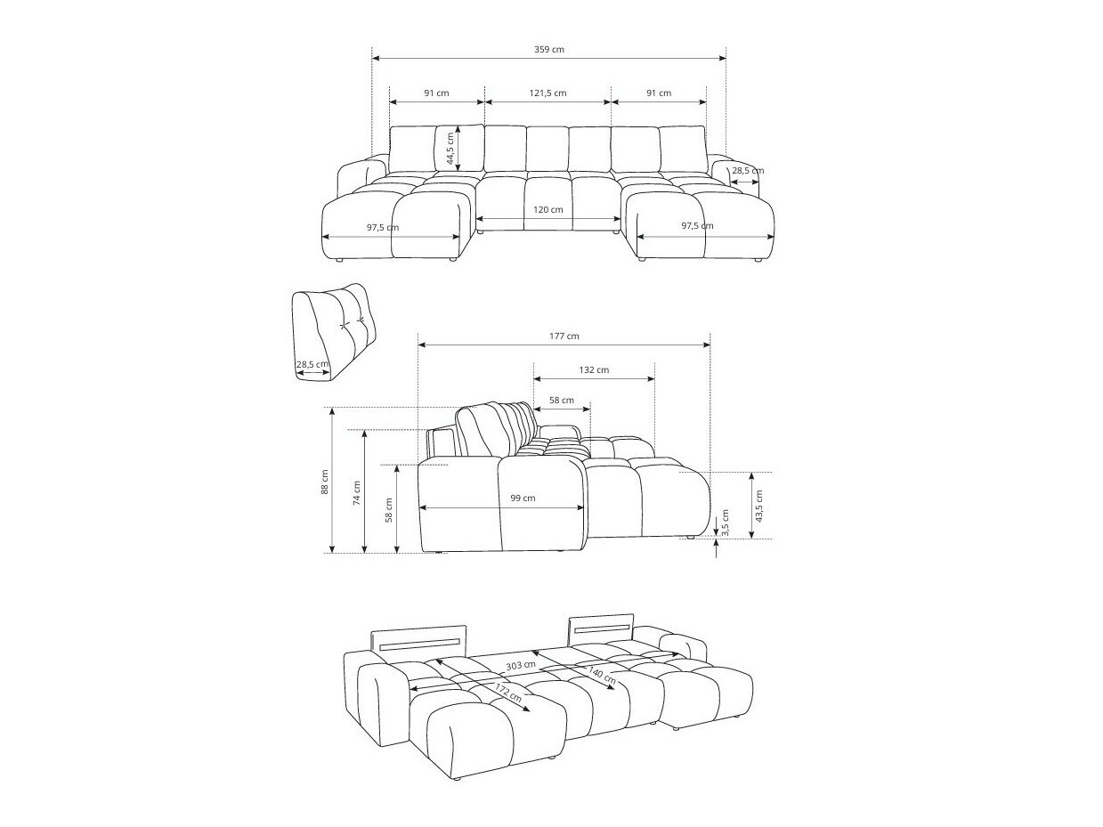 Hjørnesofa Kingston 198 (Curio 80)