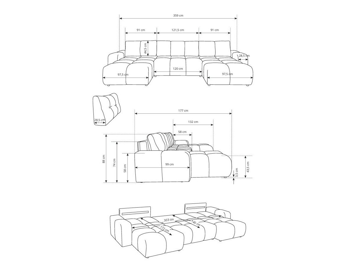 Hjørnesofa Kingston 198 (Curio 83)