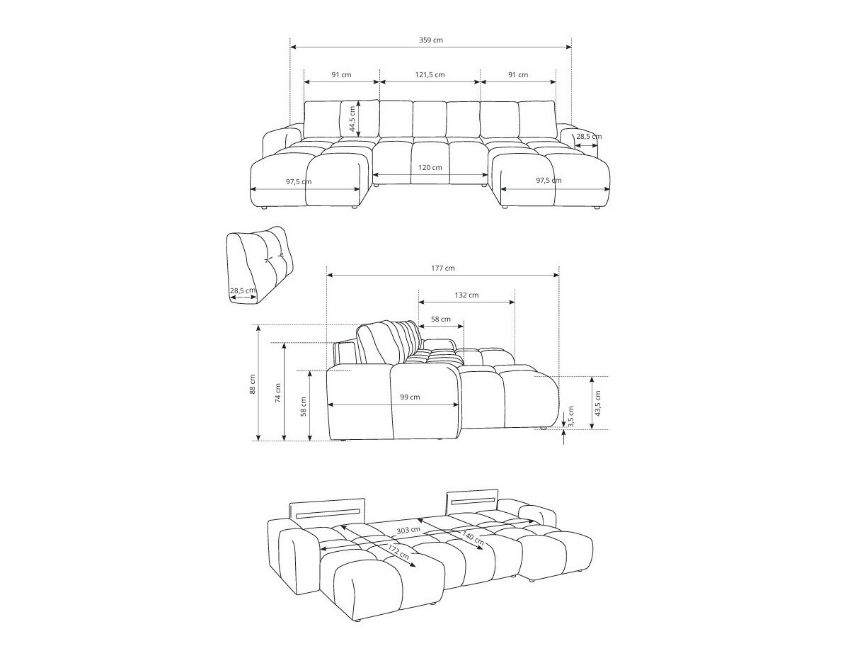 Hjørnesofa Kingston 198 (Curio 93)