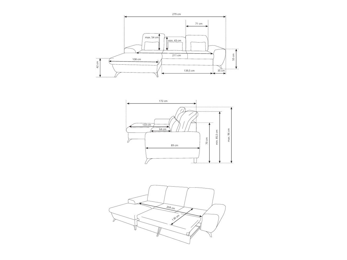 Hjørnesofa Kingston 200 (Avra 01)