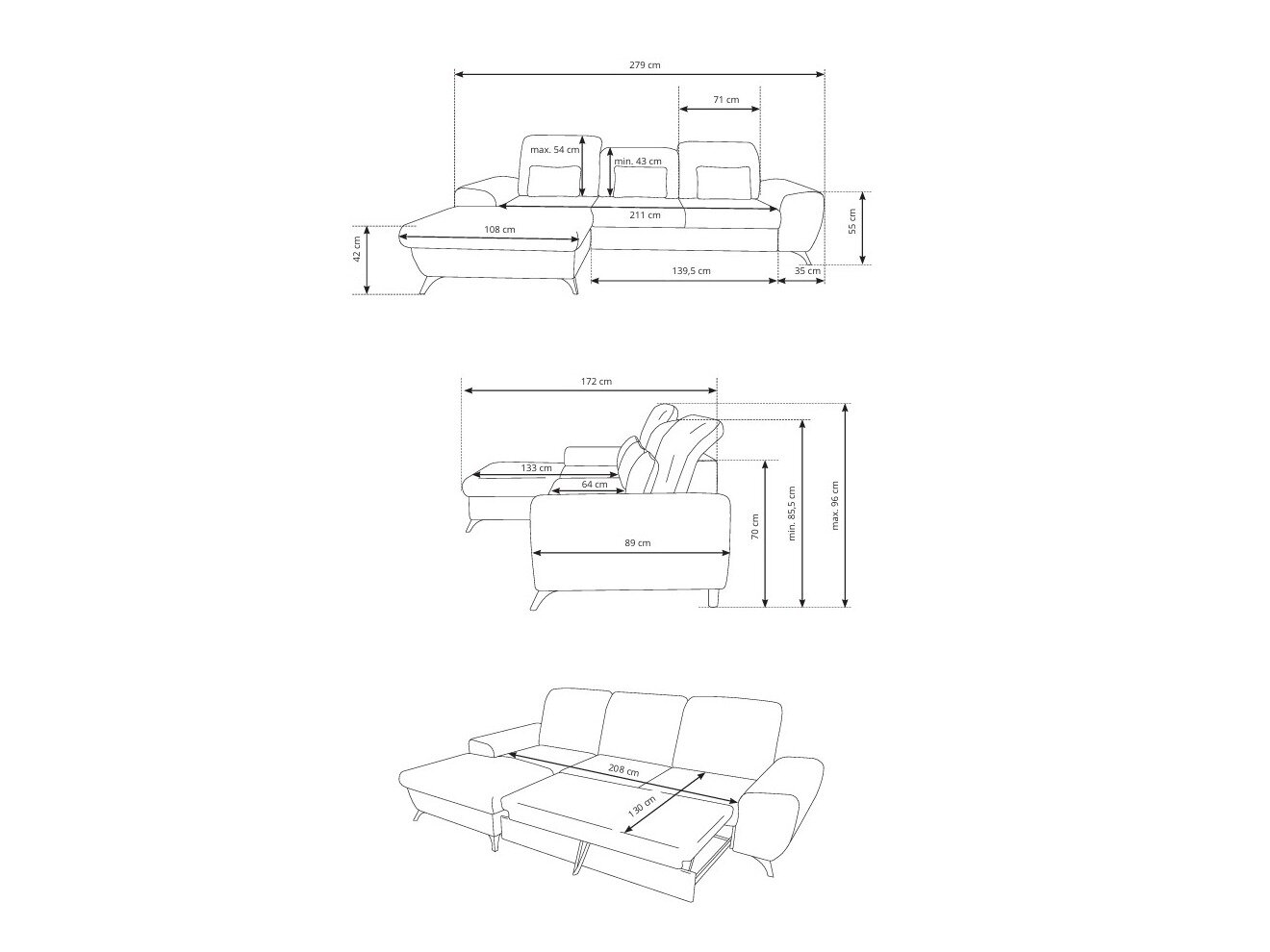 Hjørnesofa Kingston 200 (Avra 10)