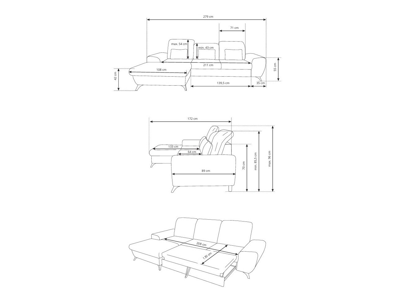 Hjørnesofa Kingston 200 (Avra 10)