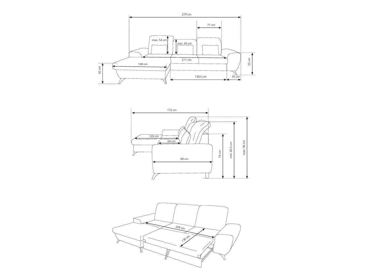 Hjørnesofa Kingston 200 (Avra 14)