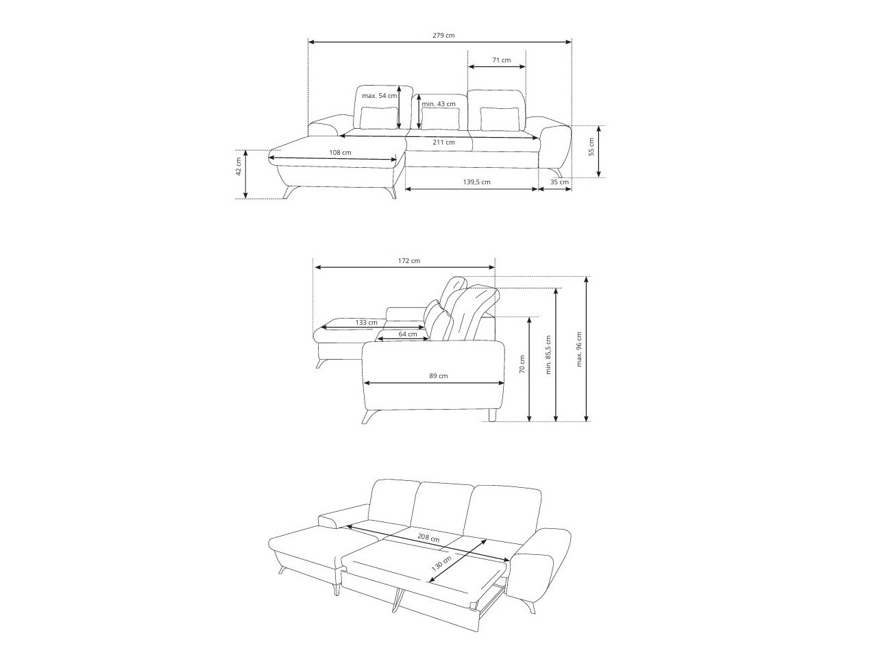 Hjørnesofa Kingston 200 (Avra 17)