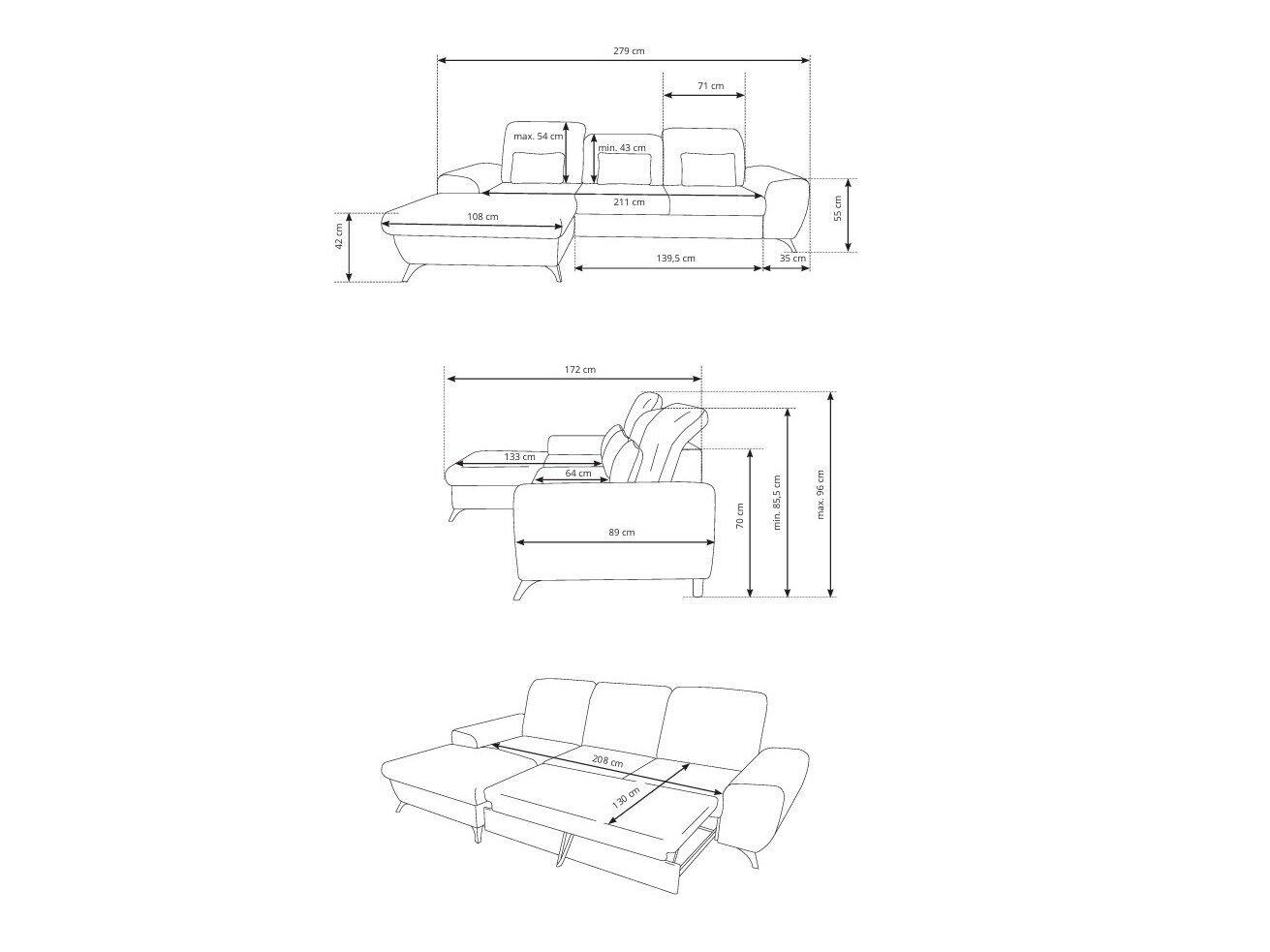 Hjørnesofa Kingston 200 (Avra 17)