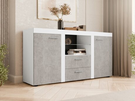Ladekast Univio (Wit + Beton)