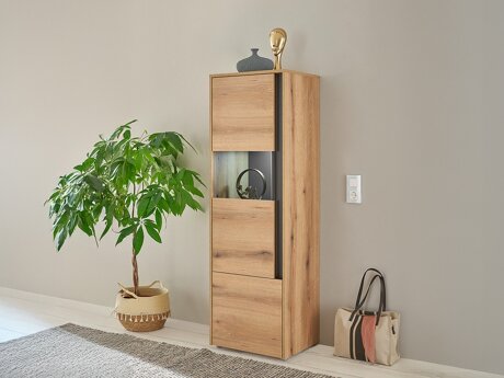 Boekenkast Elbsori 102 (Eiken + Antraciet)