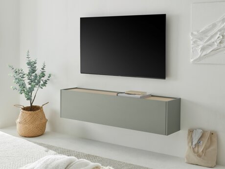 TV-meubel Elbsori 108 (Groen + Eiken)