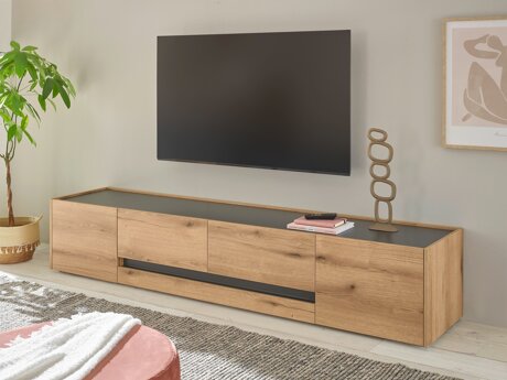 TV-meubel Elbsori 116 (Eiken + Antraciet)