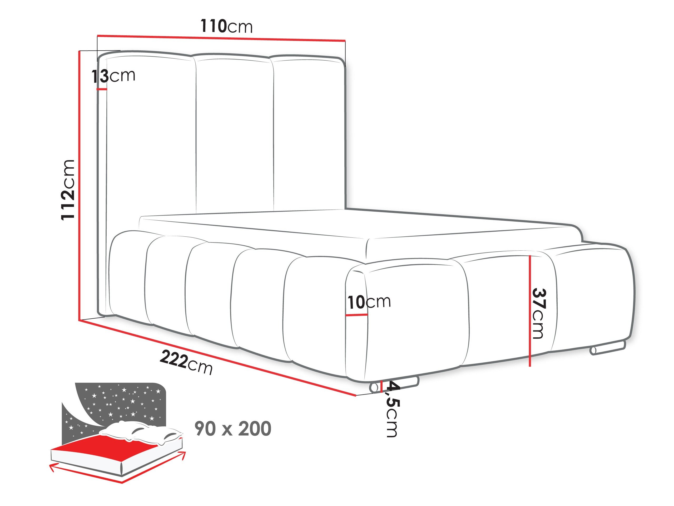 Bed TrendyNest Alceus II (Kronos 09)