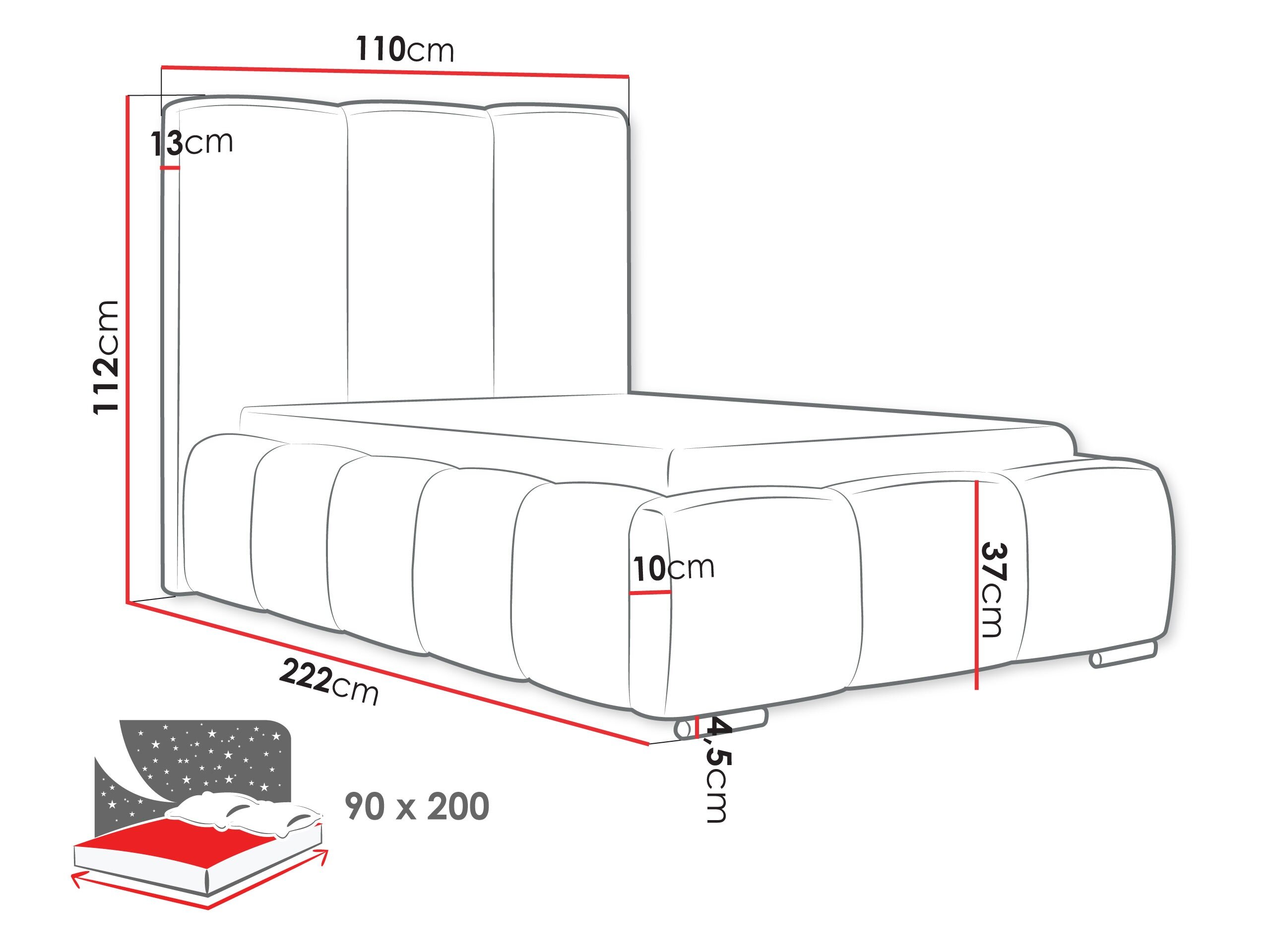 Bed TrendyNest Alceus II (Paros 01)