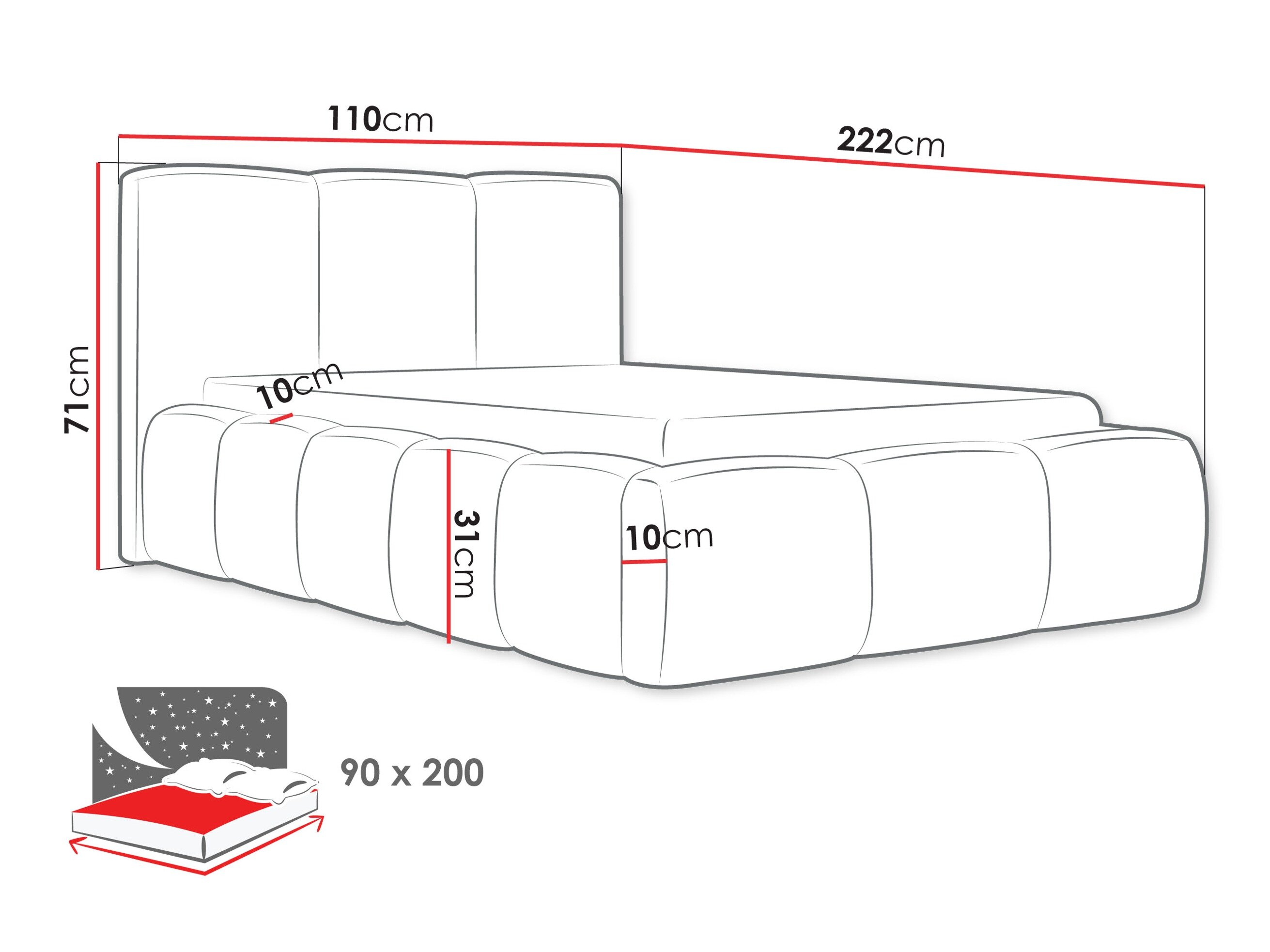 Bed TrendyNest Vulpora II (Abriamo 11)