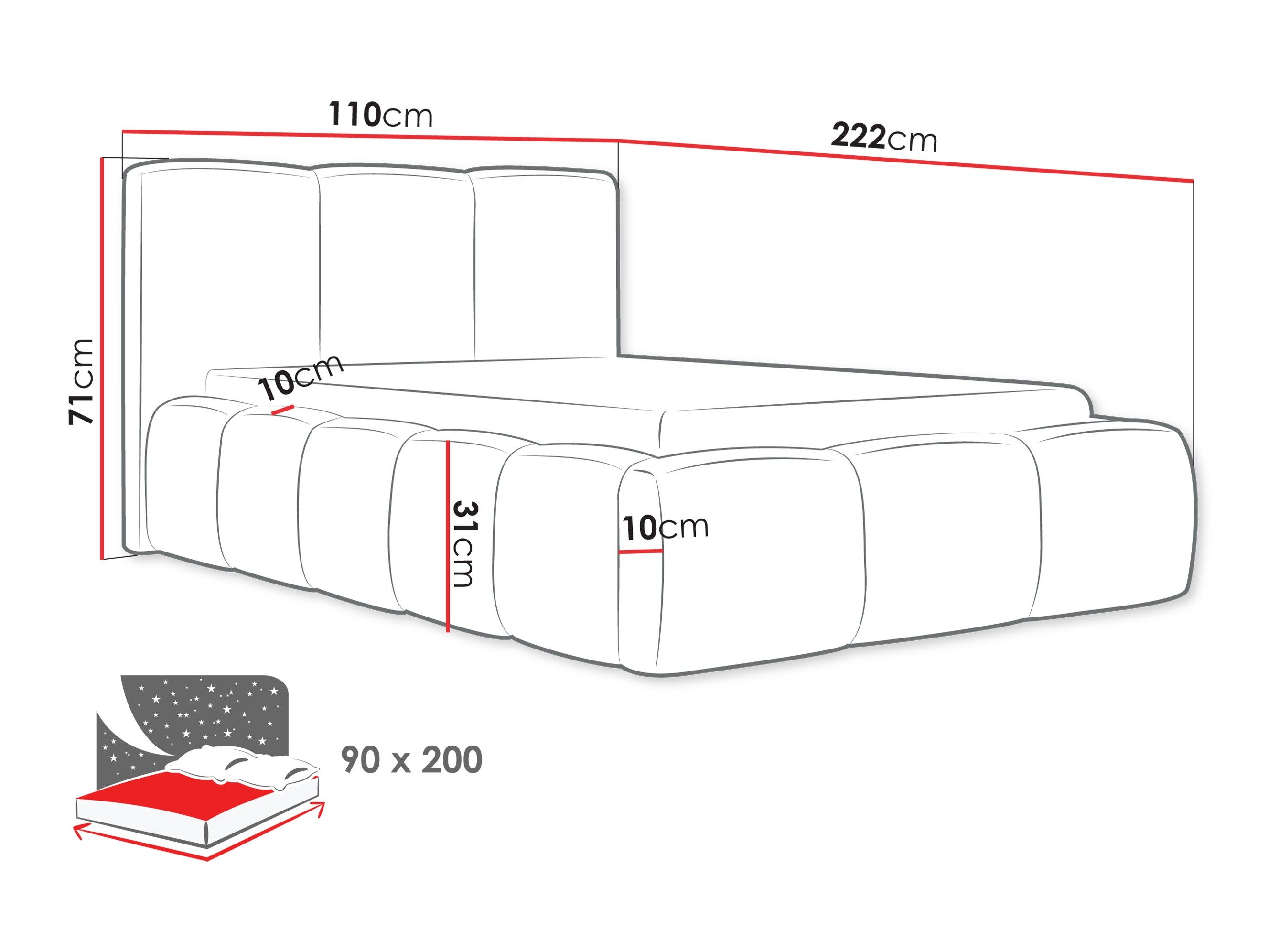 Bed TrendyNest Vulpora II (Kronos 19)