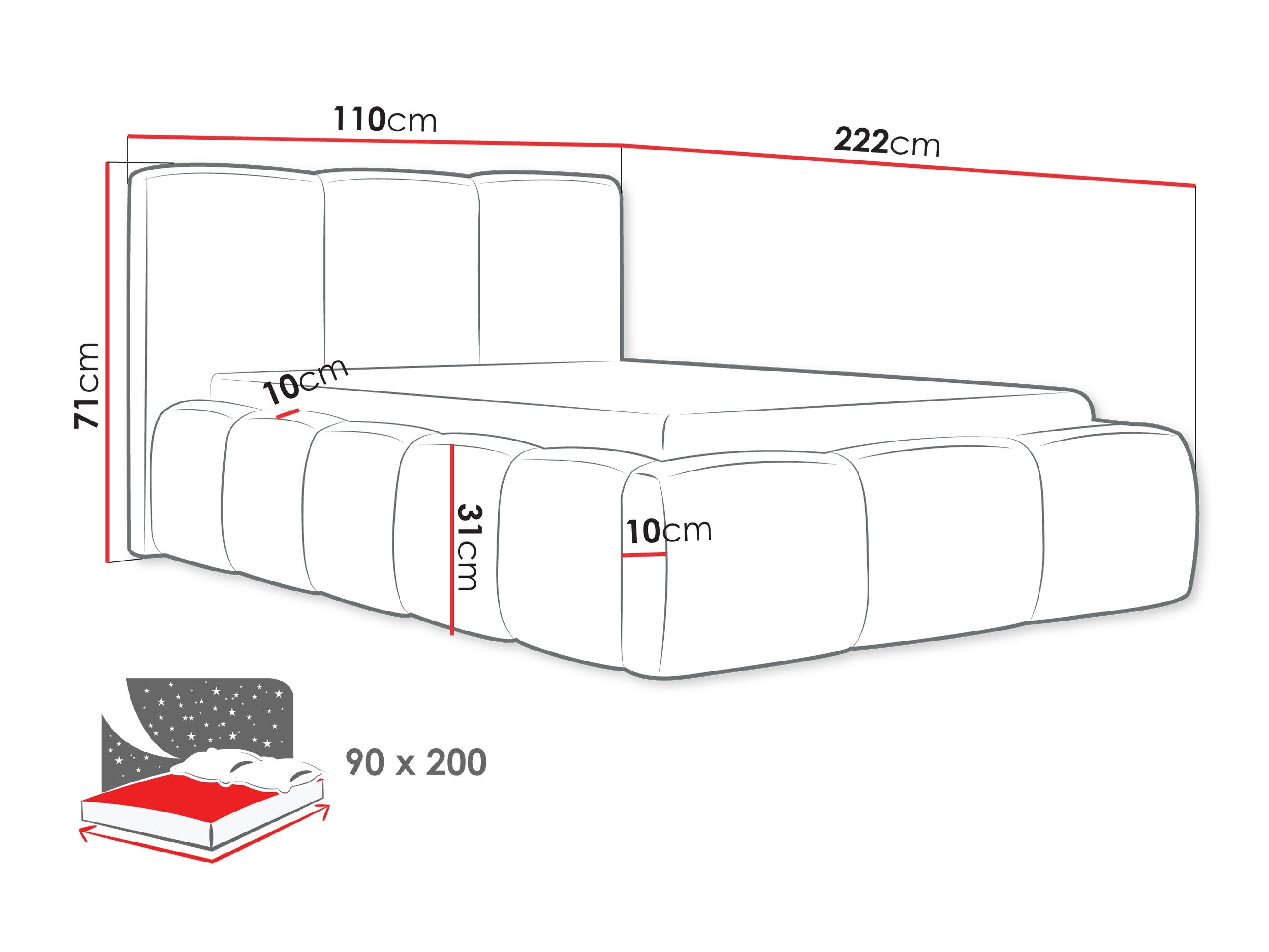 Bed TrendyNest Vulpora II (Kronos 29)