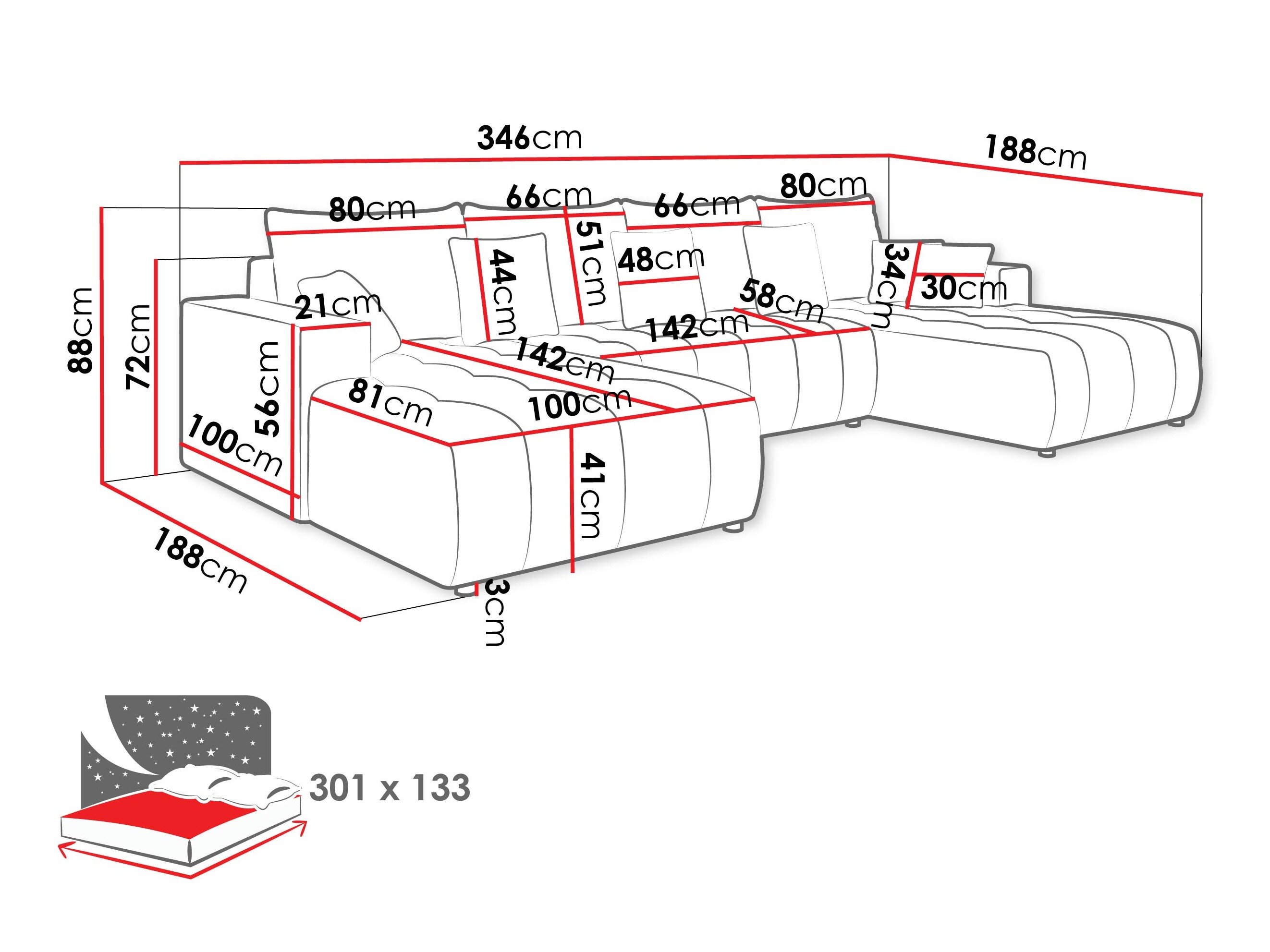 Hjørnesofa Bountiful 105 (Velo 621)