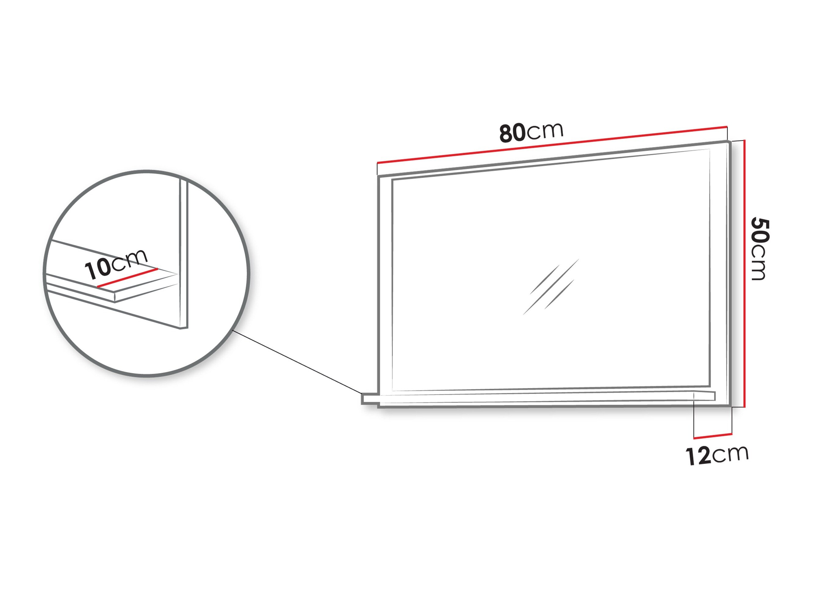 Badeværelse spejl Sodalis (Sort)